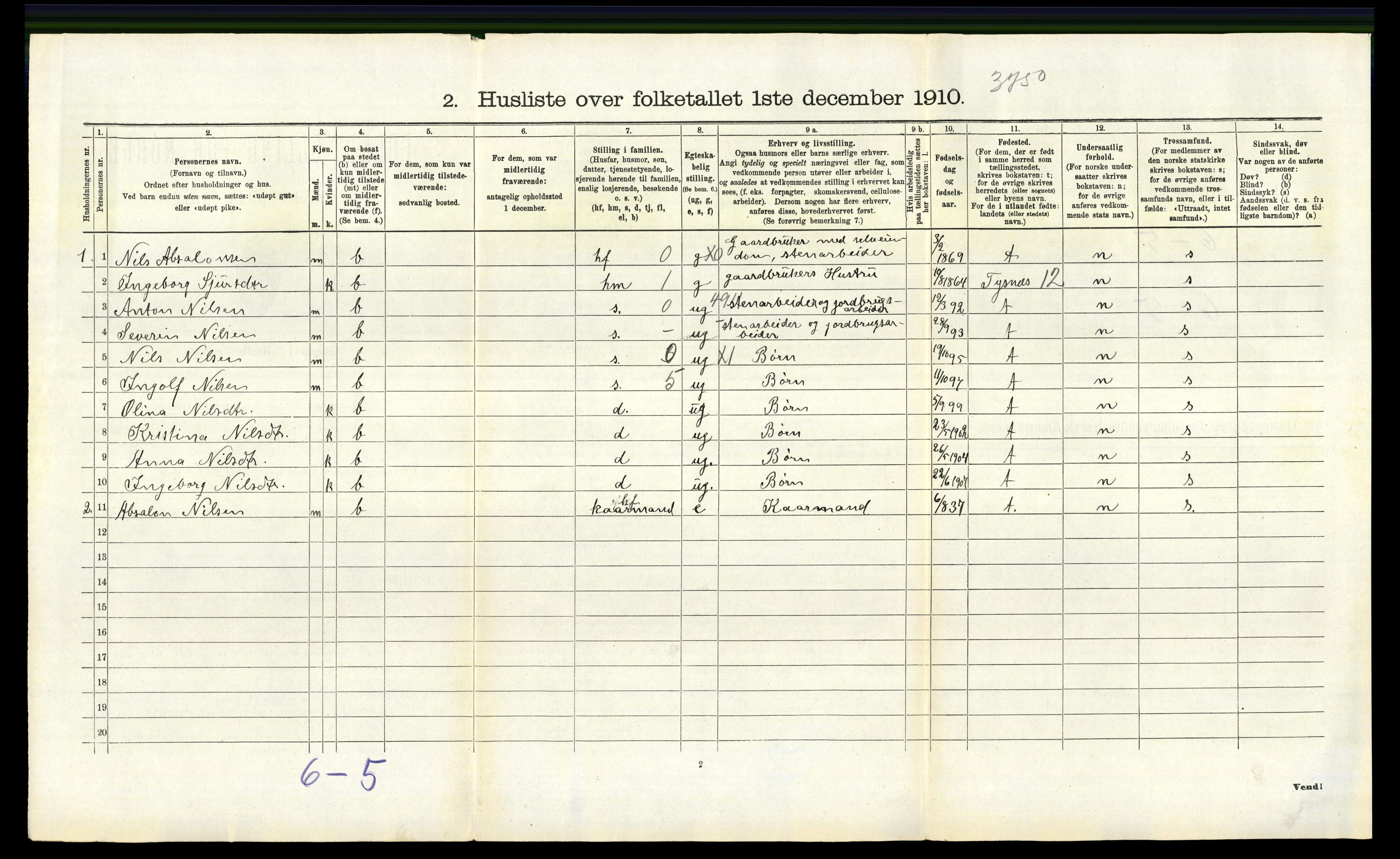 RA, 1910 census for Manger, 1910, p. 758