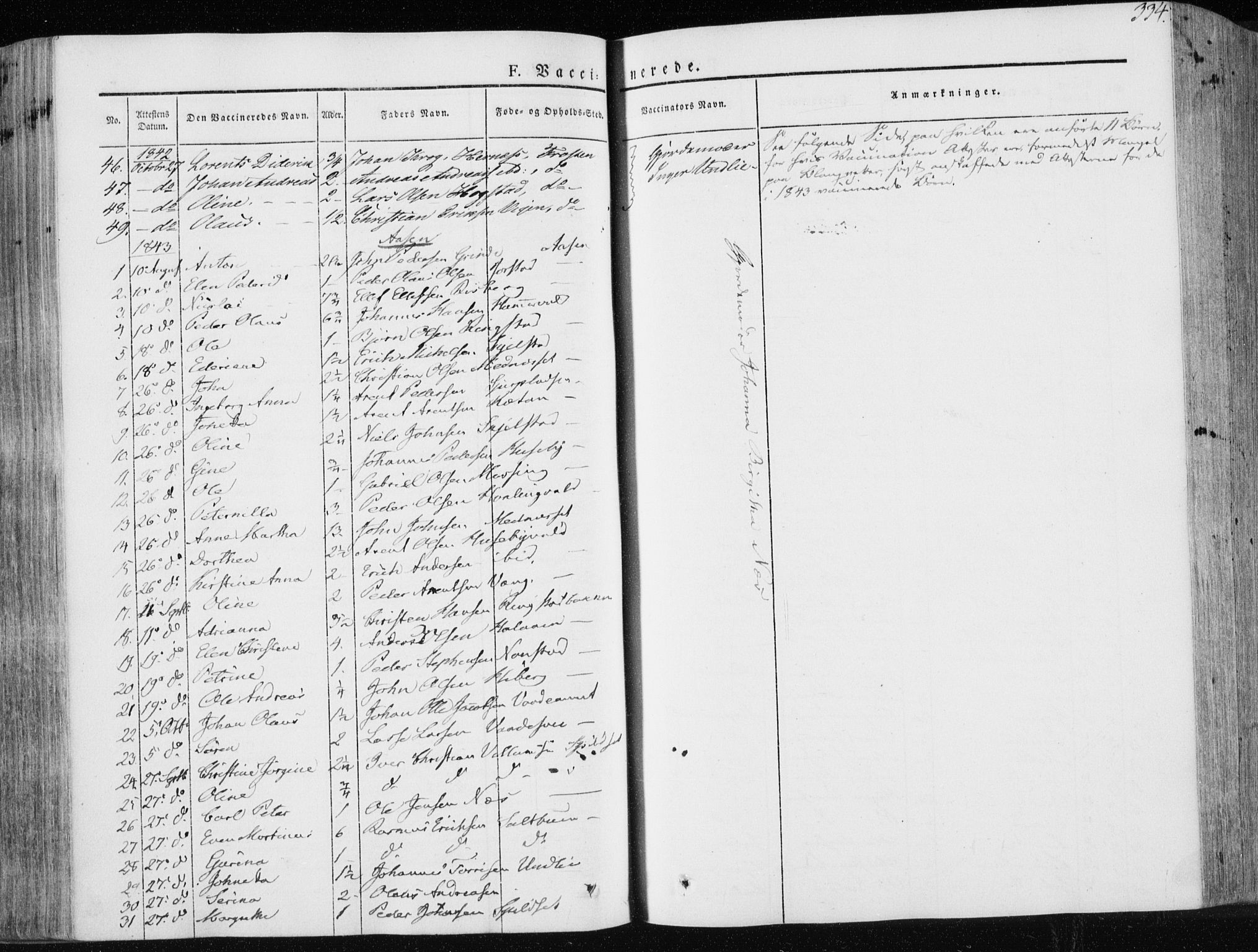 Ministerialprotokoller, klokkerbøker og fødselsregistre - Nord-Trøndelag, SAT/A-1458/713/L0115: Parish register (official) no. 713A06, 1838-1851, p. 334