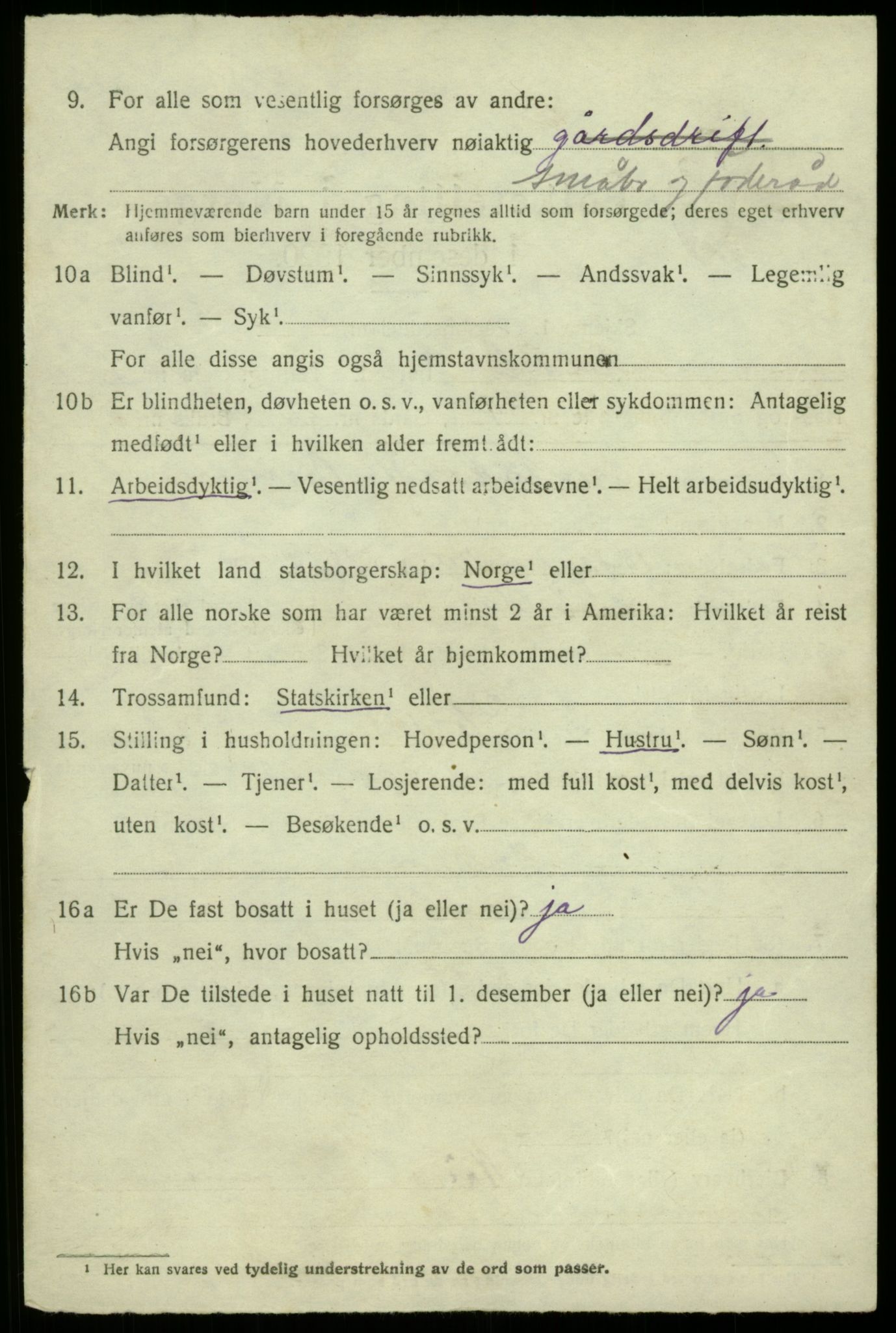 SAB, 1920 census for Røldal, 1920, p. 742