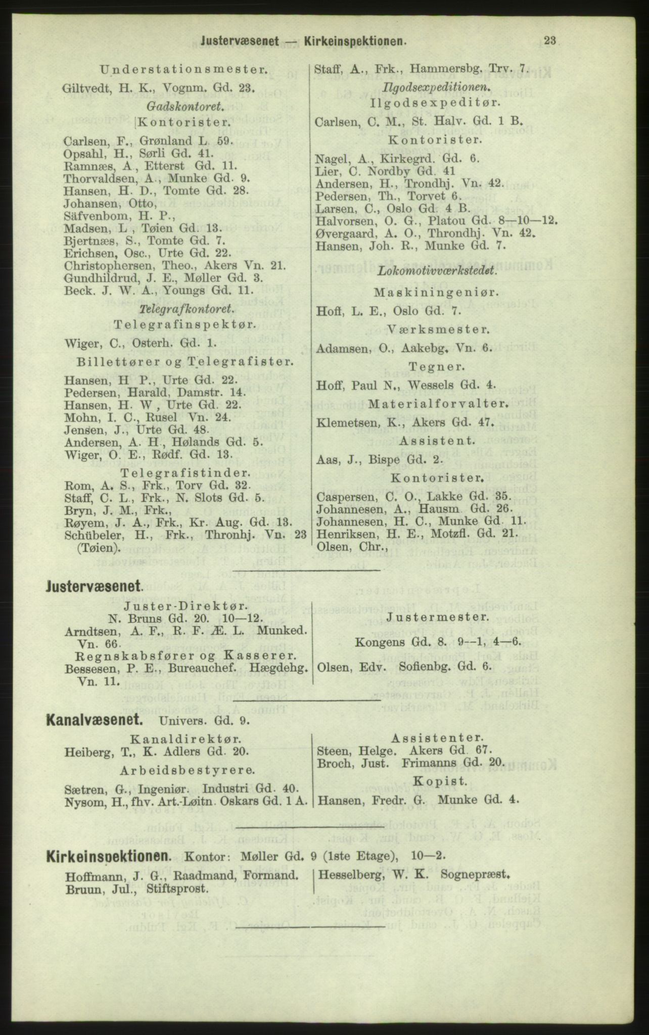 Kristiania/Oslo adressebok, PUBL/-, 1884, p. 23