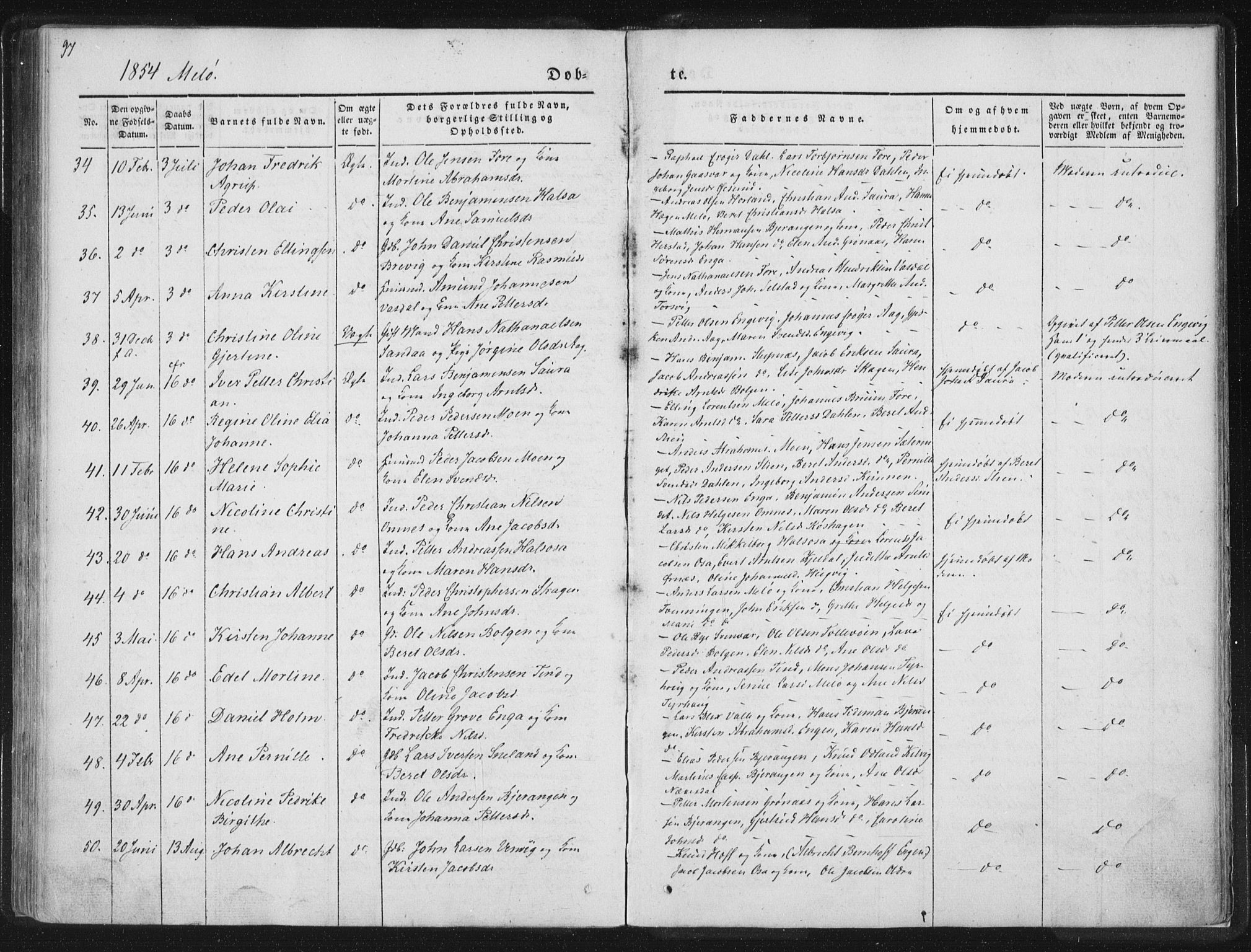 Ministerialprotokoller, klokkerbøker og fødselsregistre - Nordland, AV/SAT-A-1459/841/L0602: Parish register (official) no. 841A08 /2, 1845-1859, p. 97