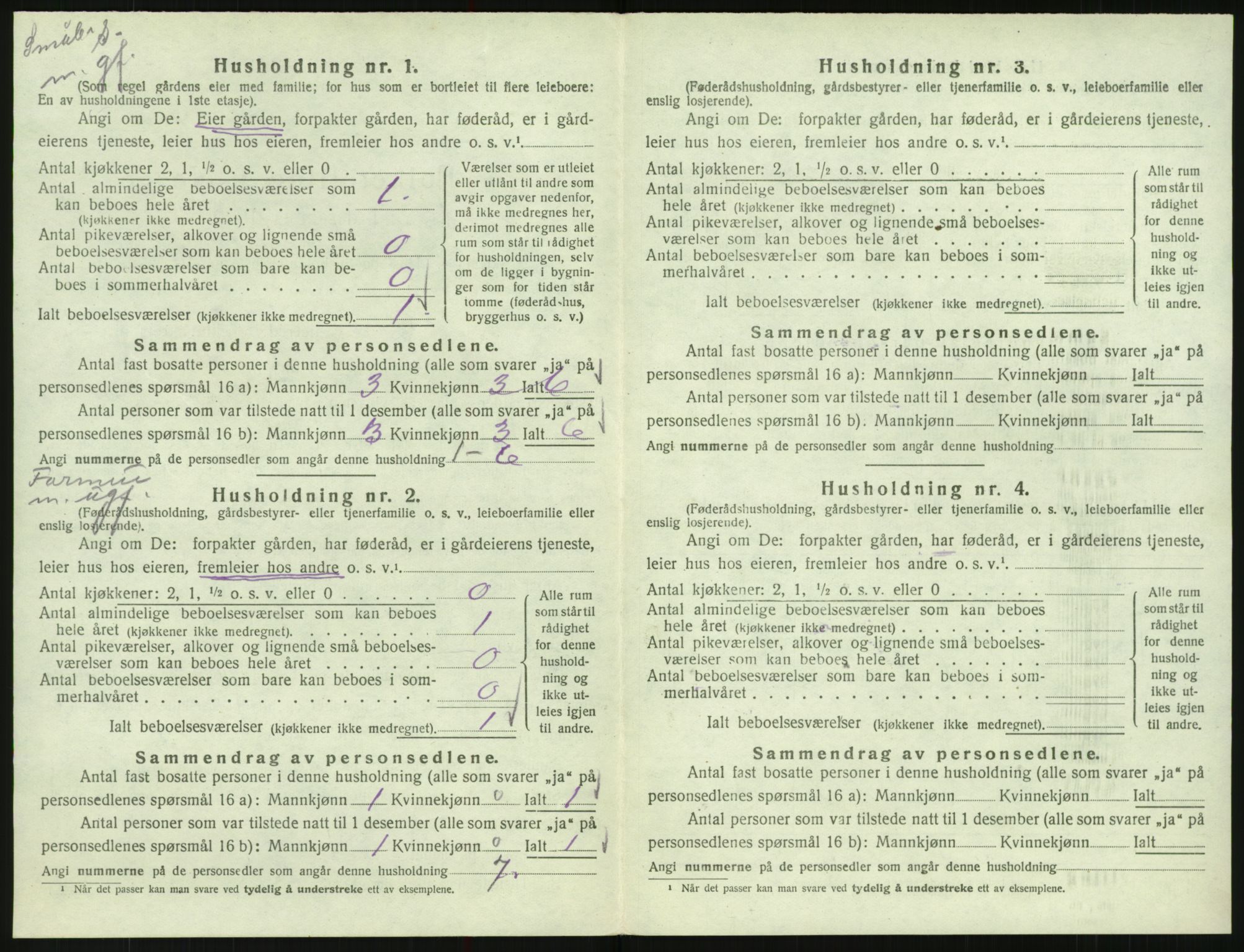 SAK, 1920 census for Bykle, 1920, p. 136