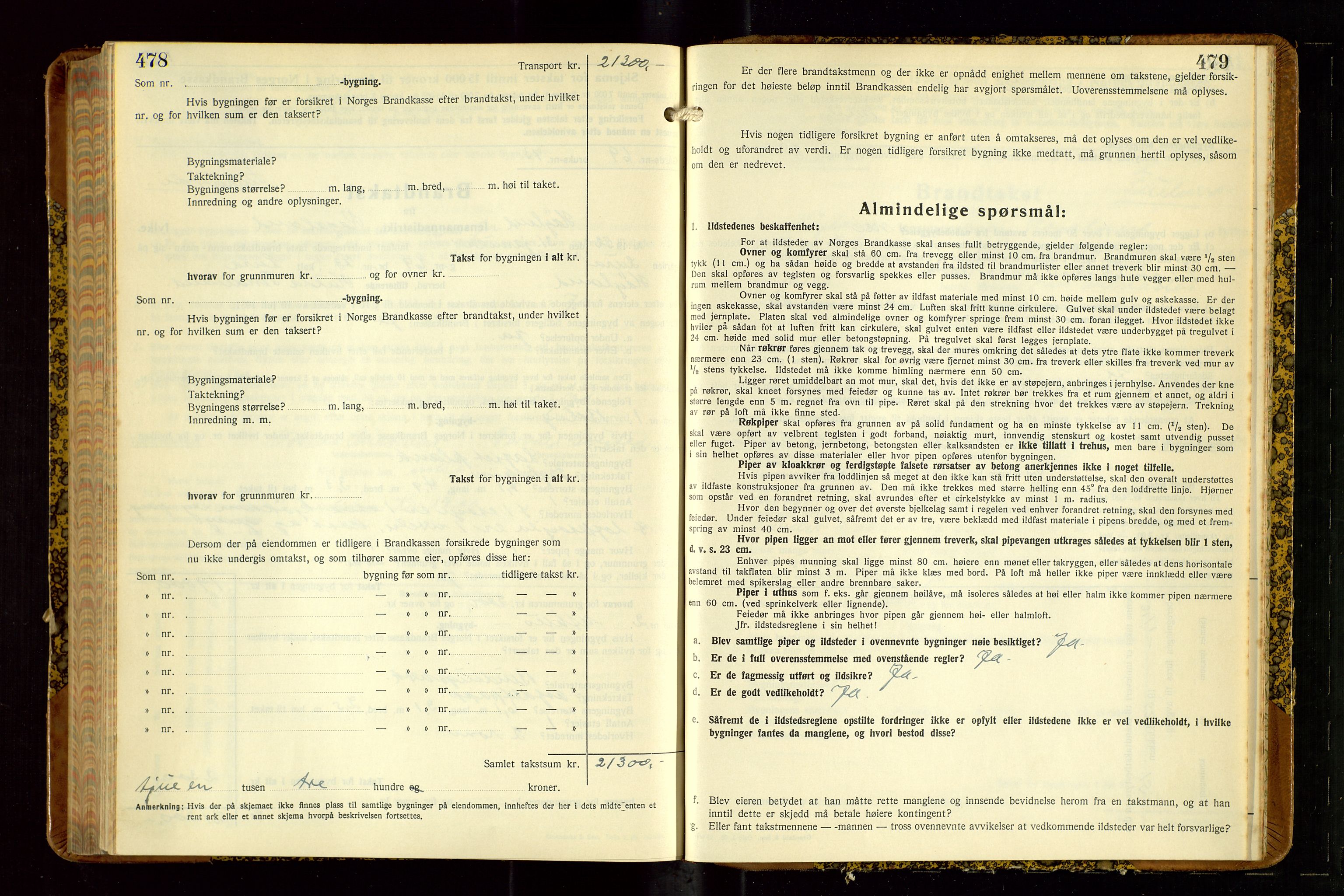 Høyland/Sandnes lensmannskontor, AV/SAST-A-100166/Gob/L0008: "Branntakstprotokoll", 1940-1952, p. 478-479