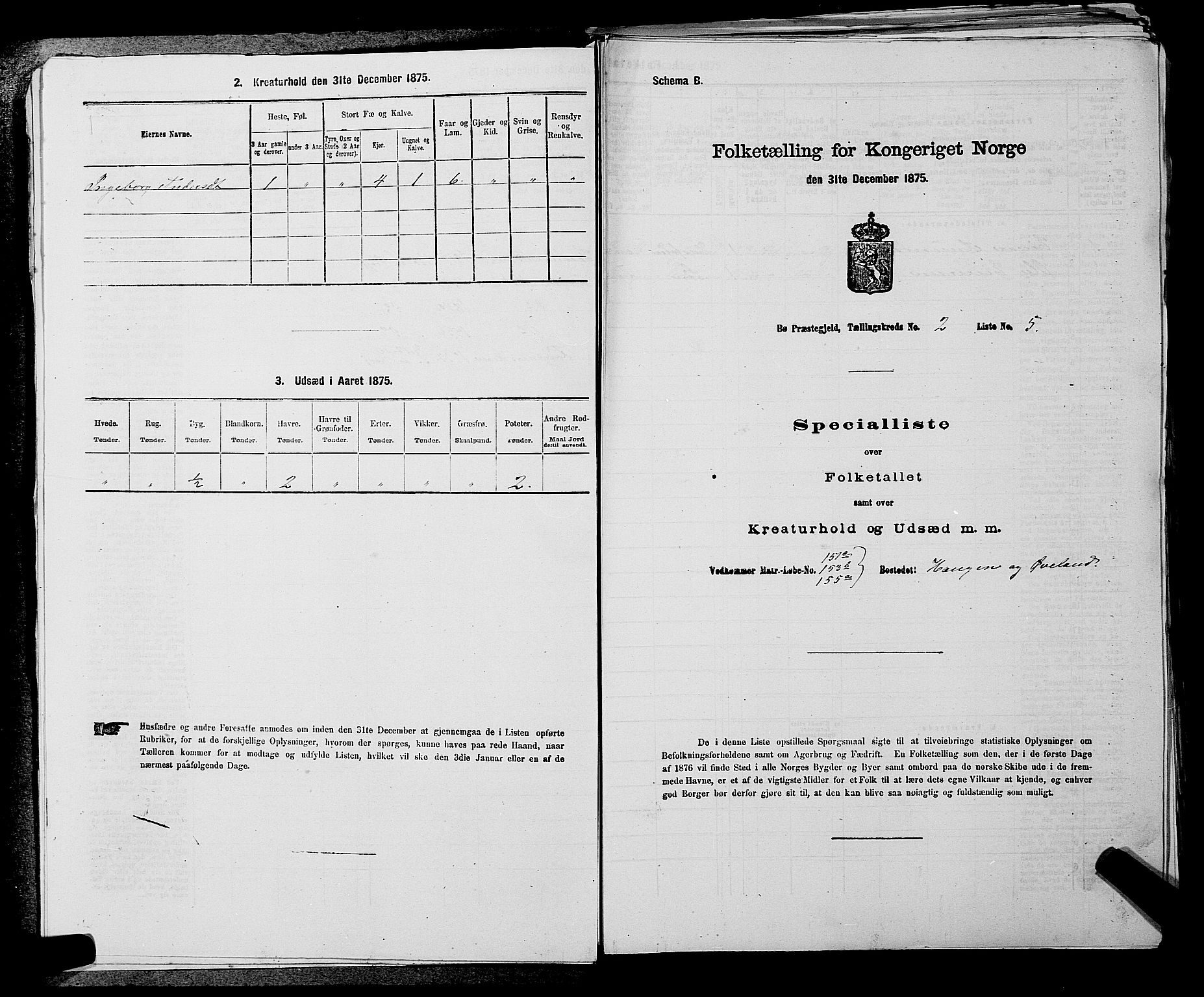 SAKO, 1875 census for 0821P Bø, 1875, p. 143