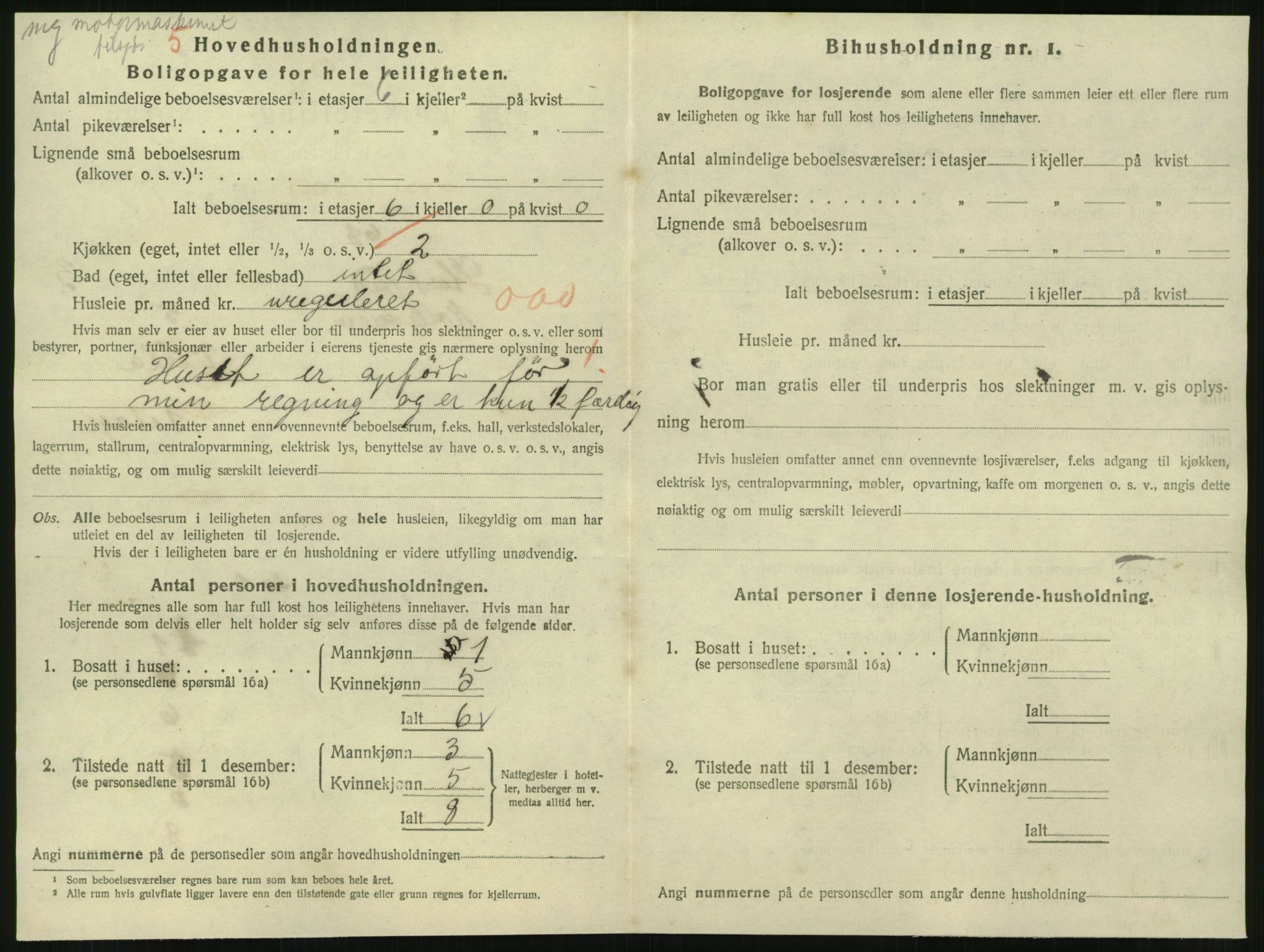 SAT, 1920 census for Steinkjer, 1920, p. 2123