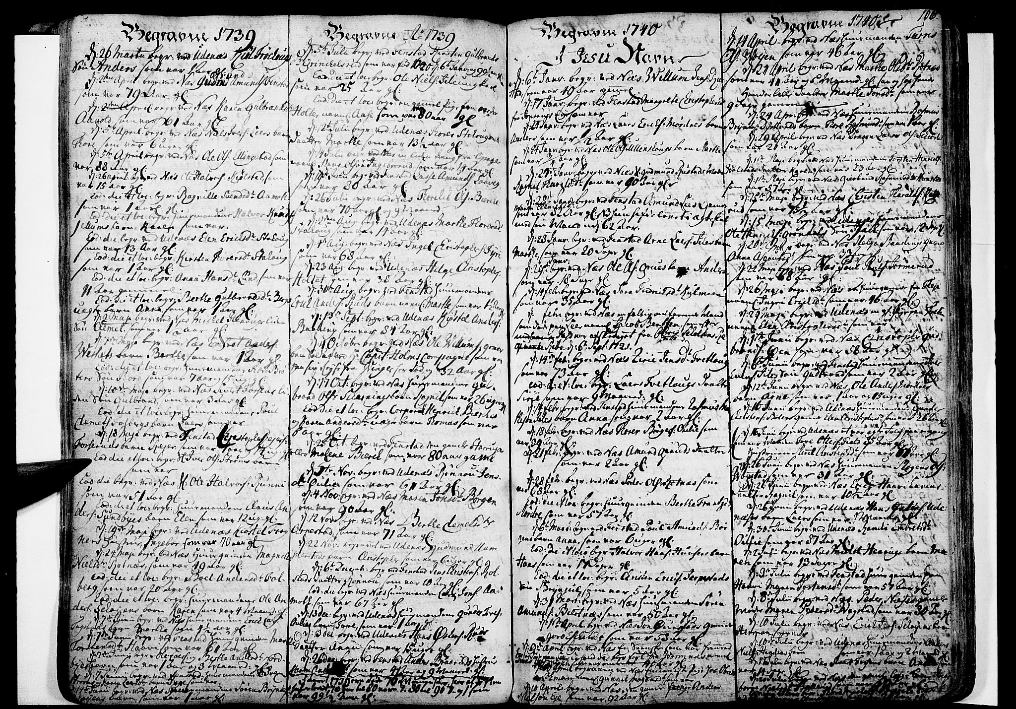 Nes prestekontor Kirkebøker, SAO/A-10410/F/Fa/L0003: Parish register (official) no. I 3, 1734-1781, p. 106