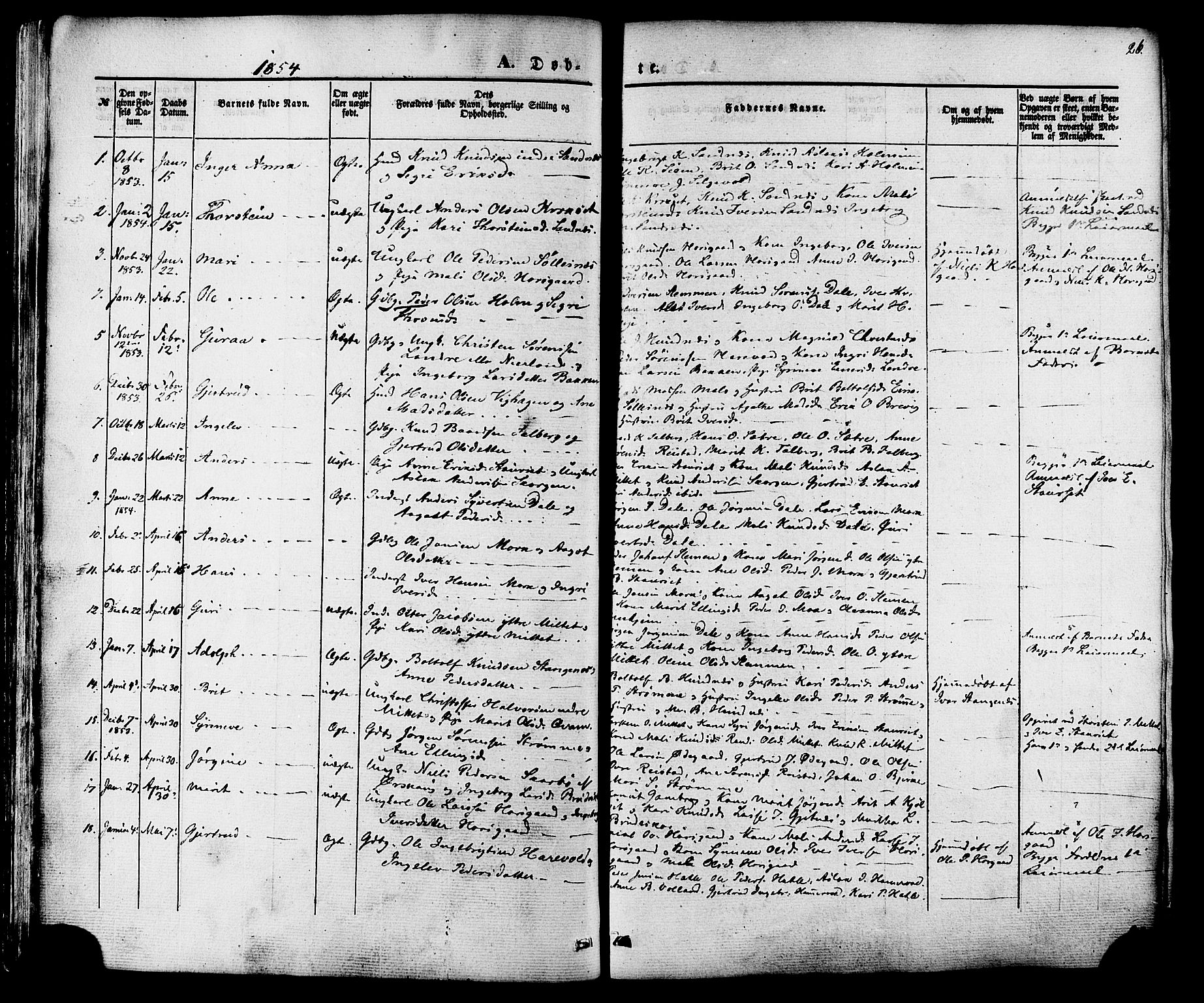 Ministerialprotokoller, klokkerbøker og fødselsregistre - Møre og Romsdal, AV/SAT-A-1454/547/L0603: Parish register (official) no. 547A05, 1846-1877, p. 26