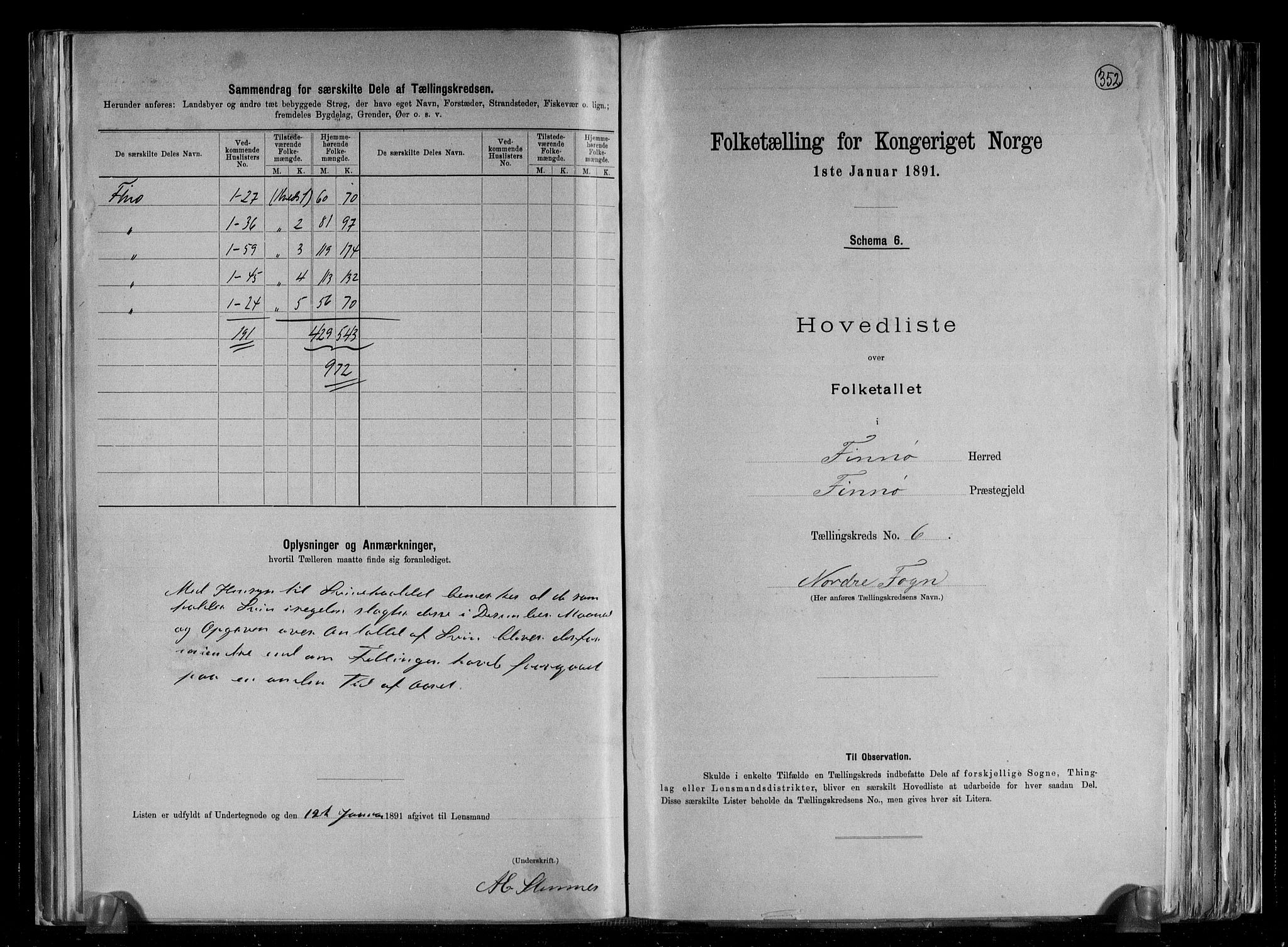 RA, 1891 census for 1141 Finnøy, 1891, p. 14