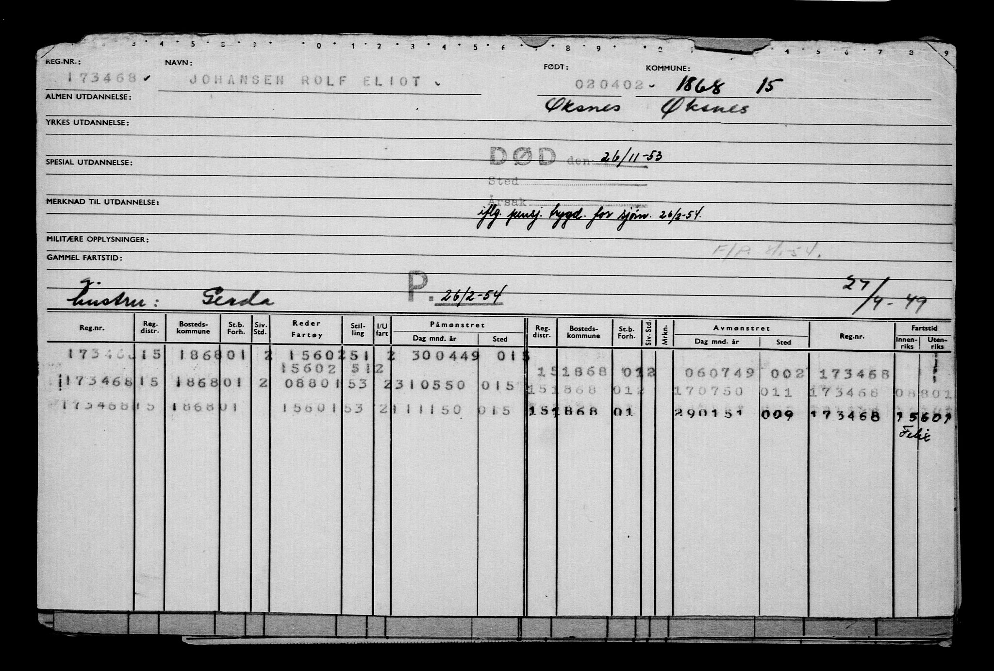 Direktoratet for sjømenn, AV/RA-S-3545/G/Gb/L0044: Hovedkort, 1902, p. 21