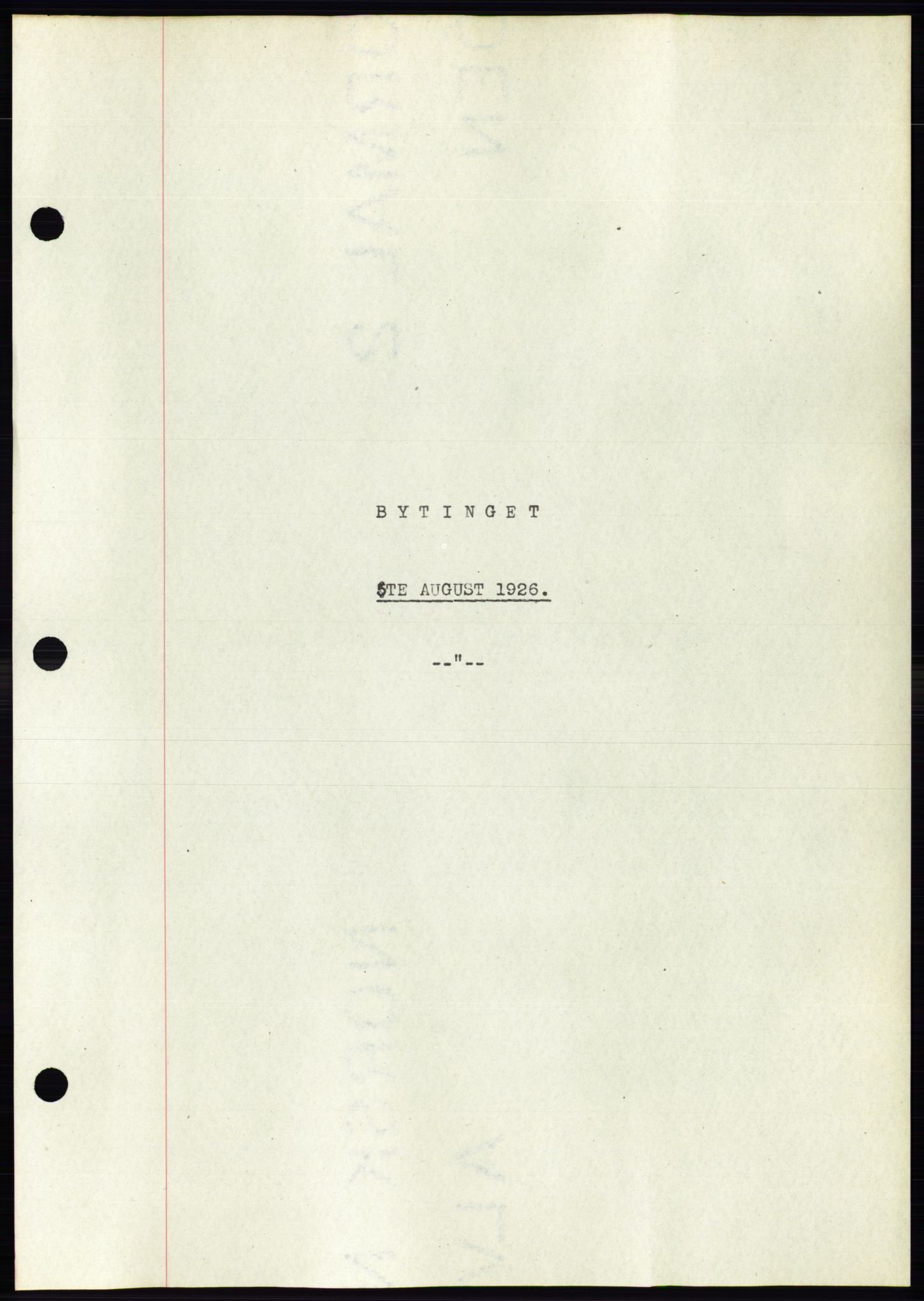 Ålesund byfogd, AV/SAT-A-4384: Mortgage book no. 21, 1926-1927, Deed date: 05.08.1926