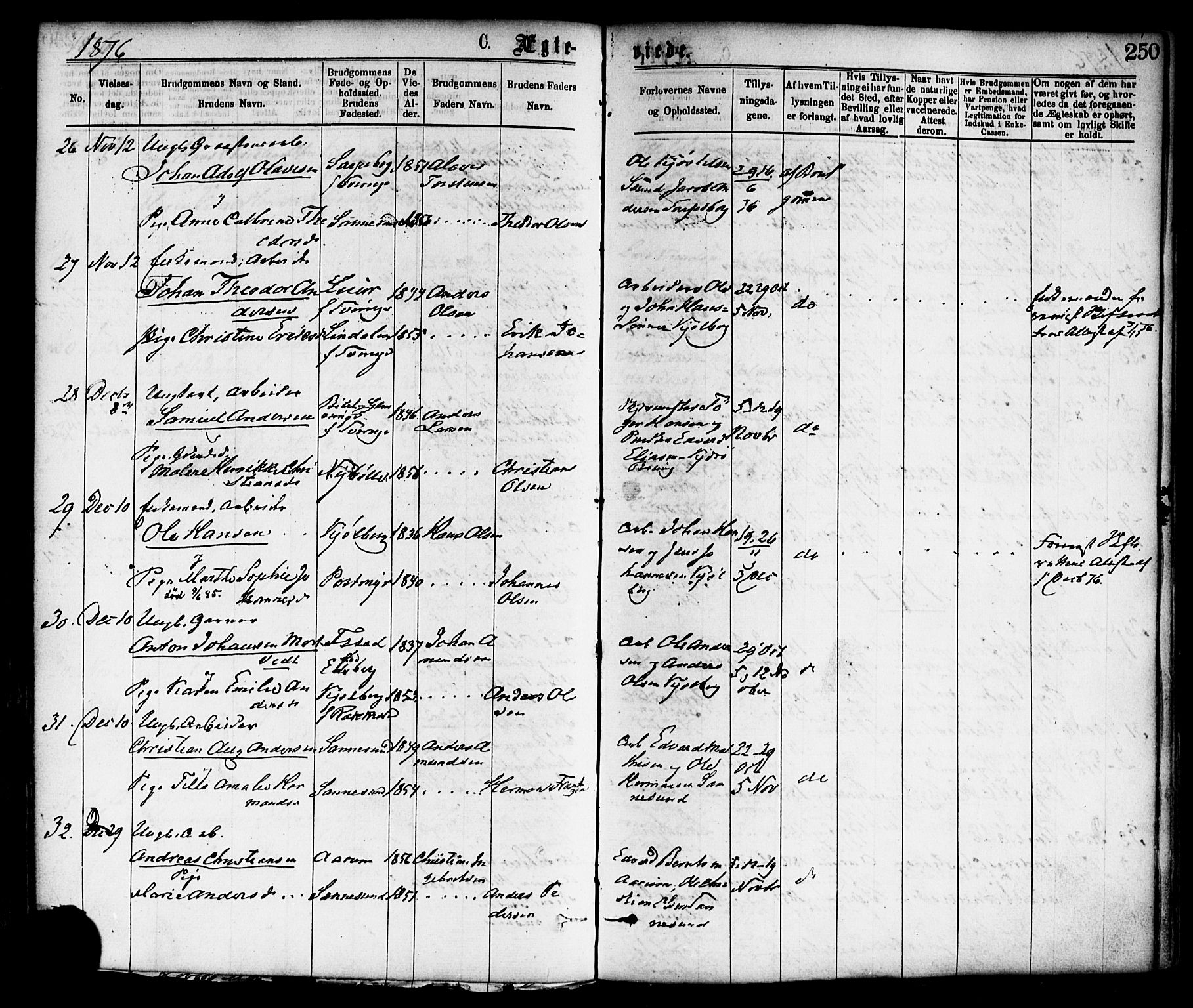 Borge prestekontor Kirkebøker, SAO/A-10903/F/Fa/L0007: Parish register (official) no. I 7, 1875-1886, p. 250