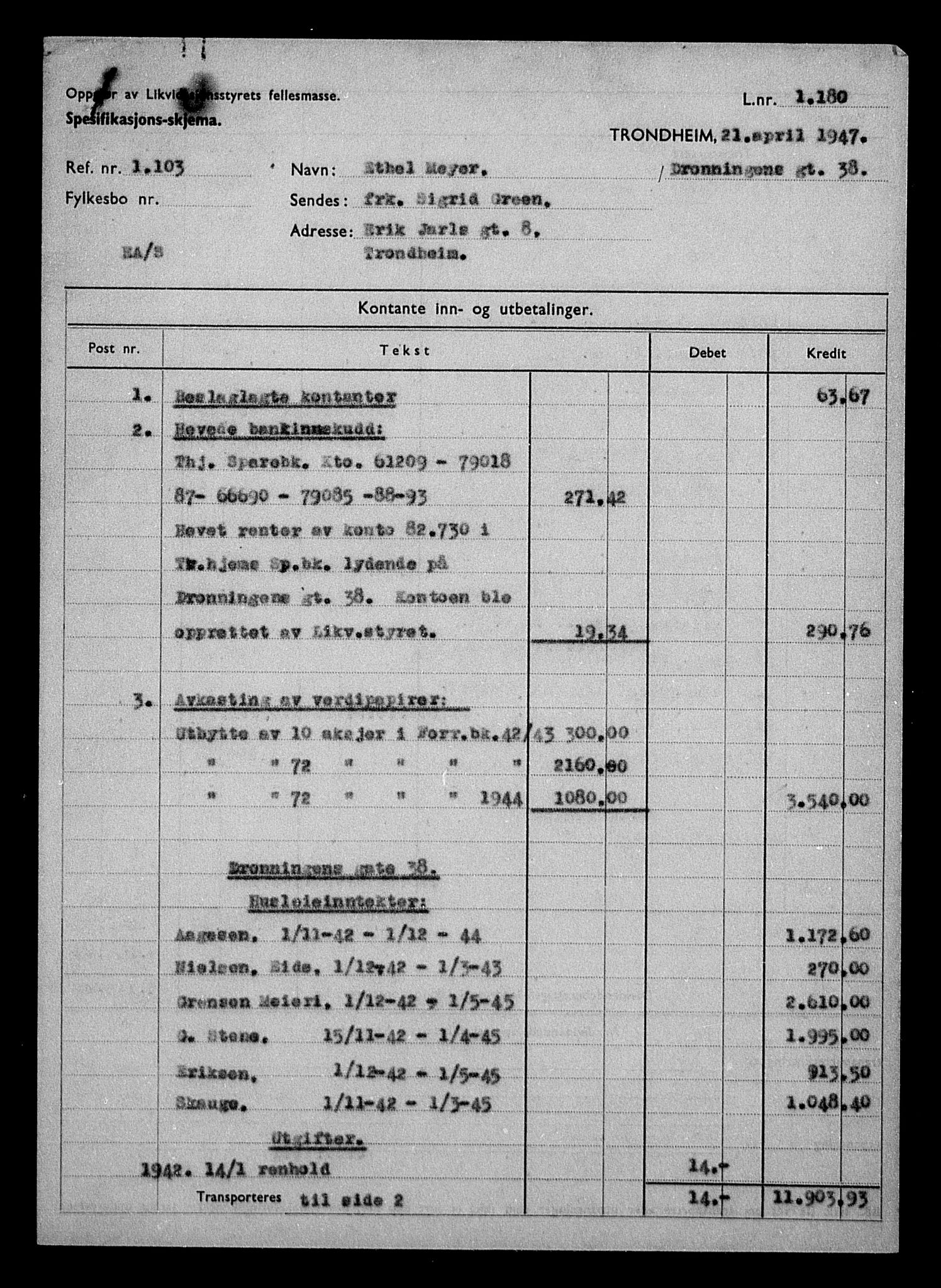 Justisdepartementet, Tilbakeføringskontoret for inndratte formuer, AV/RA-S-1564/H/Hc/Hca/L0905: --, 1945-1947, p. 573