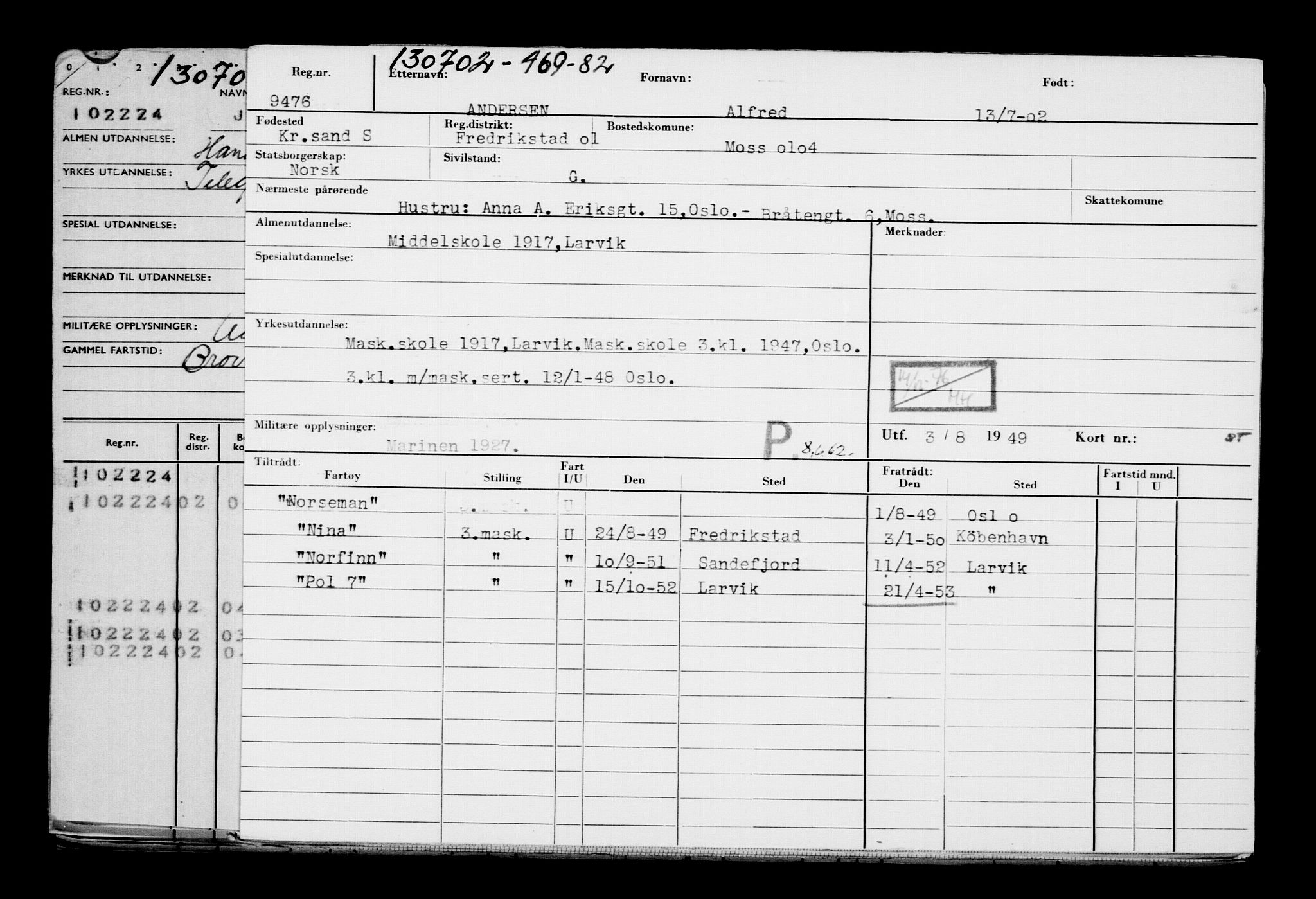 Direktoratet for sjømenn, RA/S-3545/G/Gb/L0045: Hovedkort, 1902, p. 120