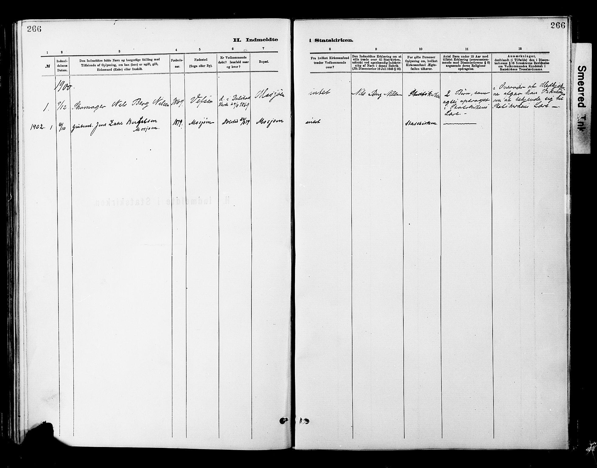 Ministerialprotokoller, klokkerbøker og fødselsregistre - Nordland, SAT/A-1459/820/L0296: Parish register (official) no. 820A17, 1880-1903, p. 266