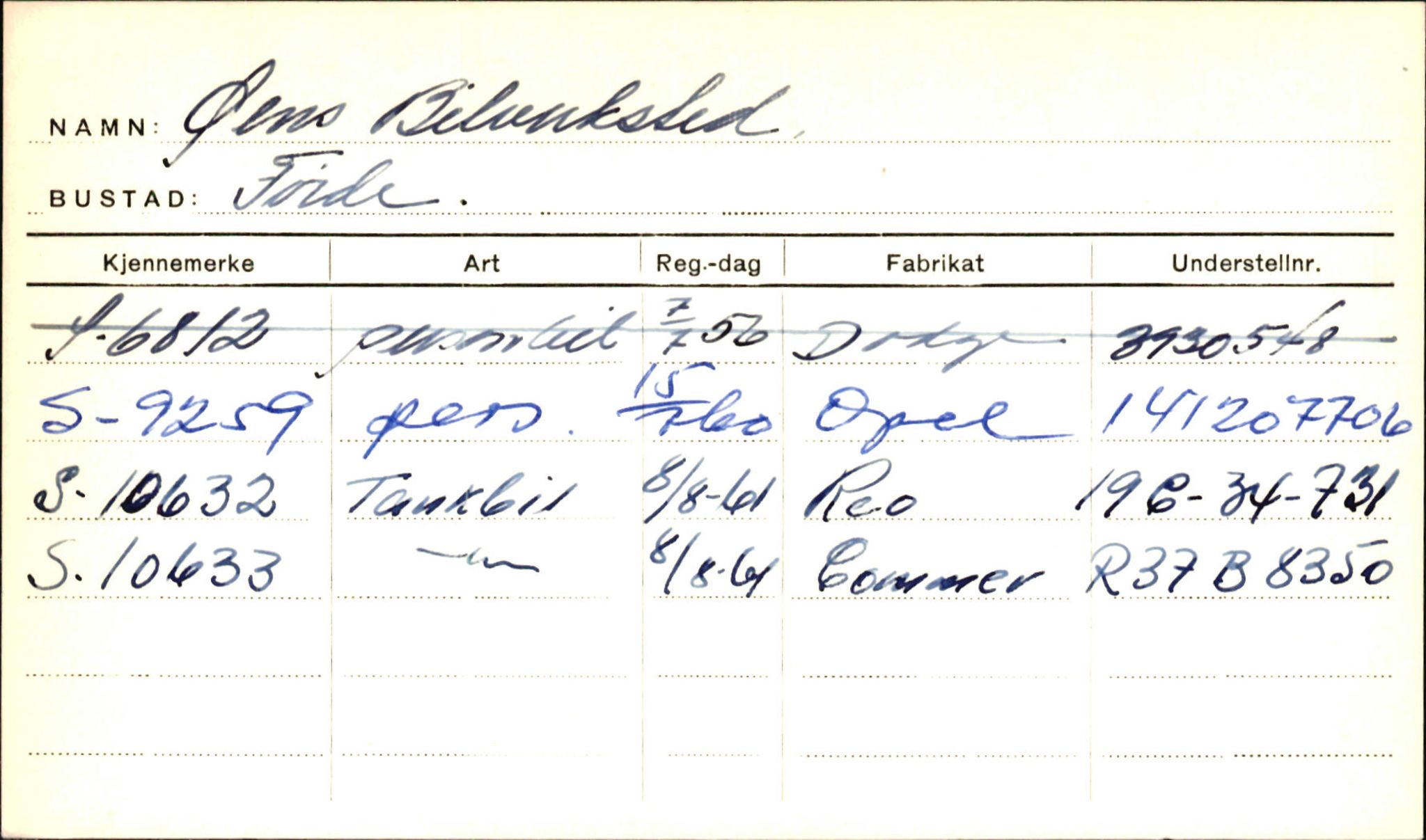 Statens vegvesen, Sogn og Fjordane vegkontor, AV/SAB-A-5301/4/F/L0002: Eigarregister Fjordane til 1.6.1961, 1930-1961, p. 673