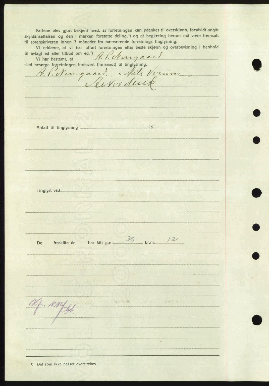 Nordmøre sorenskriveri, AV/SAT-A-4132/1/2/2Ca: Mortgage book no. A103, 1946-1947, Diary no: : 2207/1946