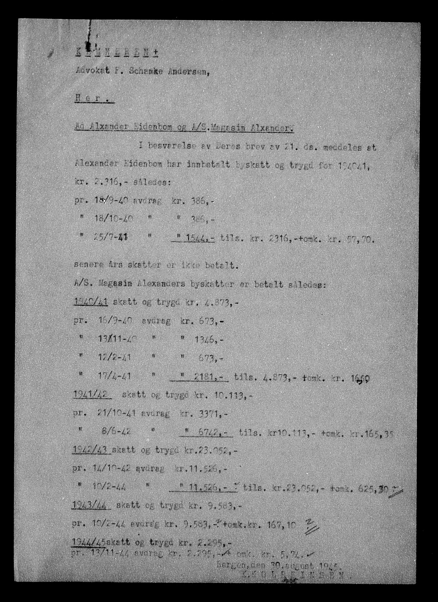 Justisdepartementet, Tilbakeføringskontoret for inndratte formuer, AV/RA-S-1564/H/Hc/Hcd/L0994: --, 1945-1947, p. 42