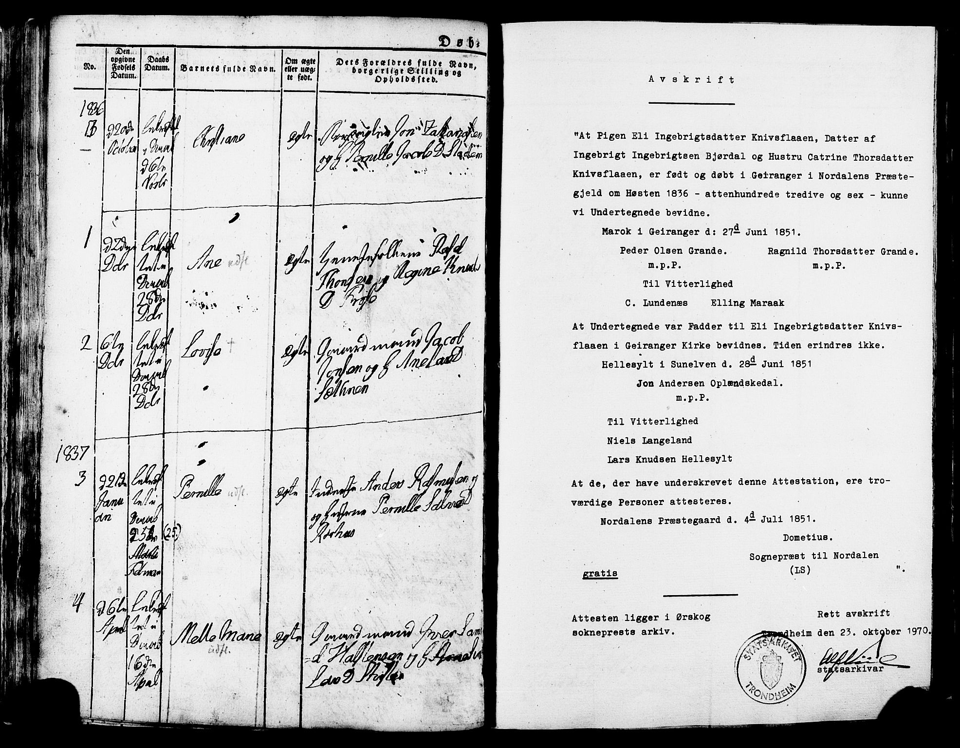 Ministerialprotokoller, klokkerbøker og fødselsregistre - Møre og Romsdal, AV/SAT-A-1454/517/L0221: Parish register (official) no. 517A01, 1827-1858, p. 46