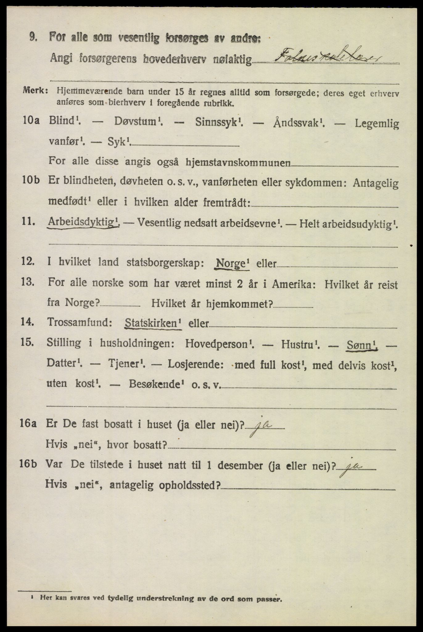 SAH, 1920 census for Tolga, 1920, p. 5918