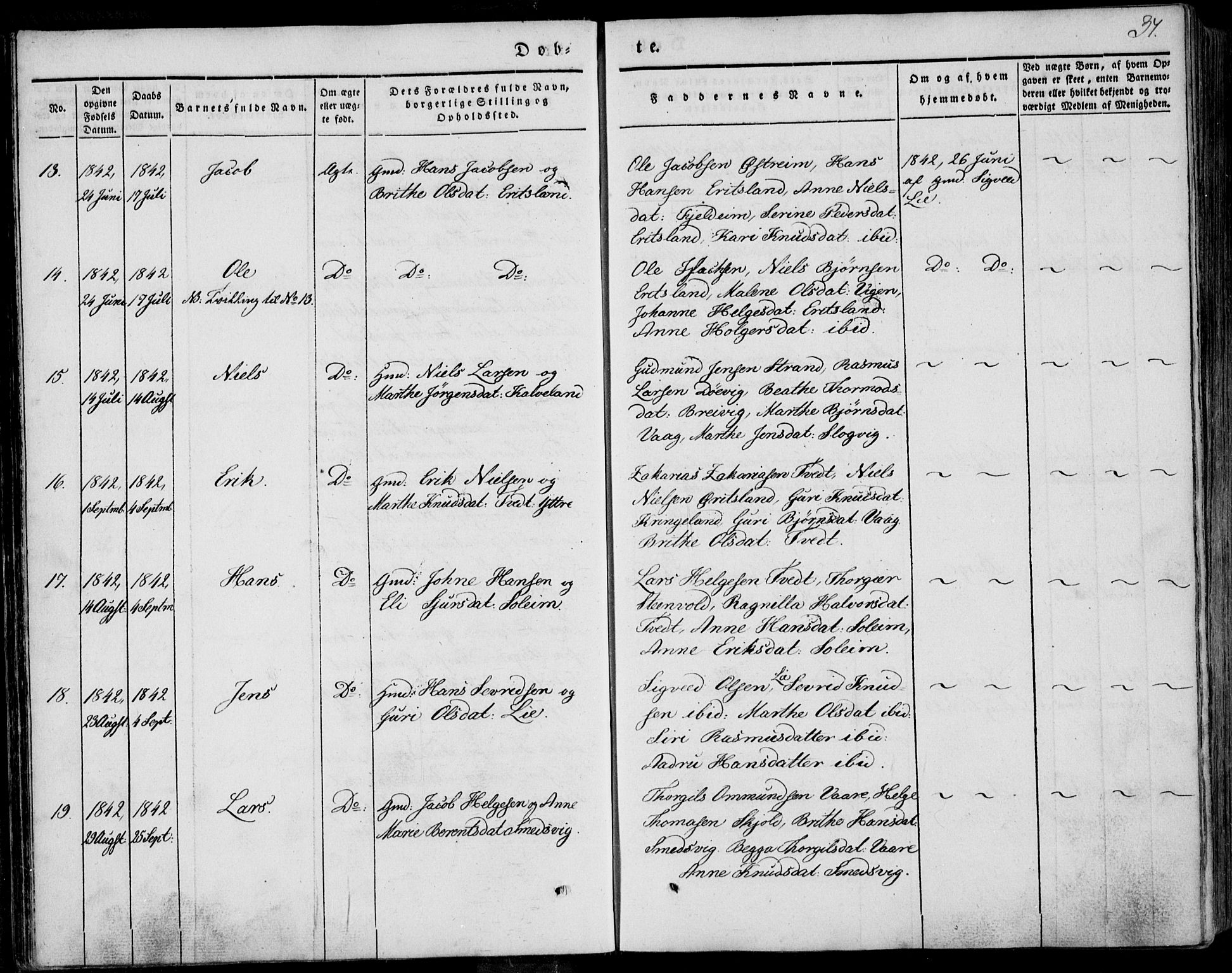 Skjold sokneprestkontor, SAST/A-101847/H/Ha/Haa/L0006: Parish register (official) no. A 6.1, 1835-1858, p. 37
