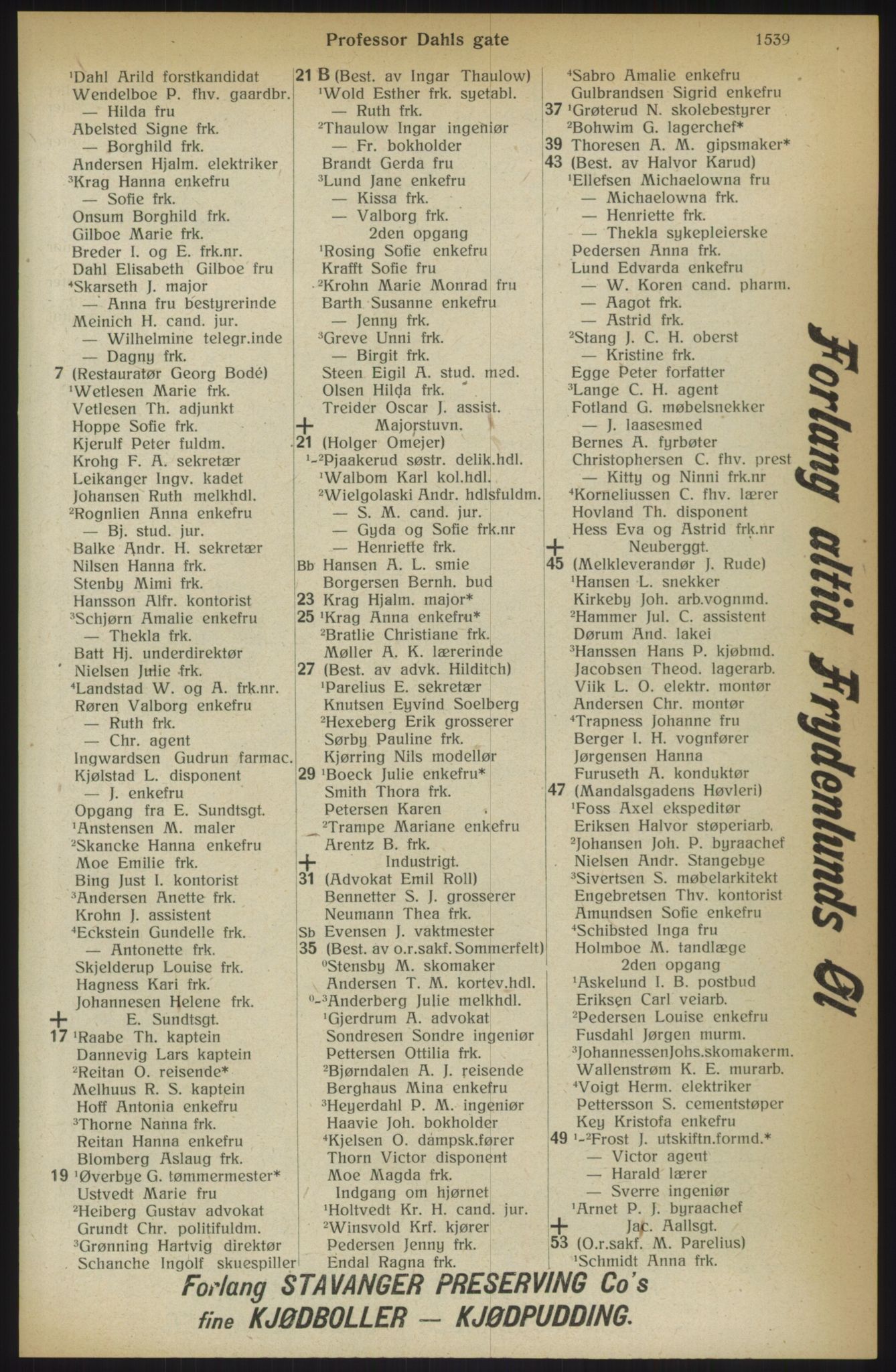 Kristiania/Oslo adressebok, PUBL/-, 1914, p. 1539