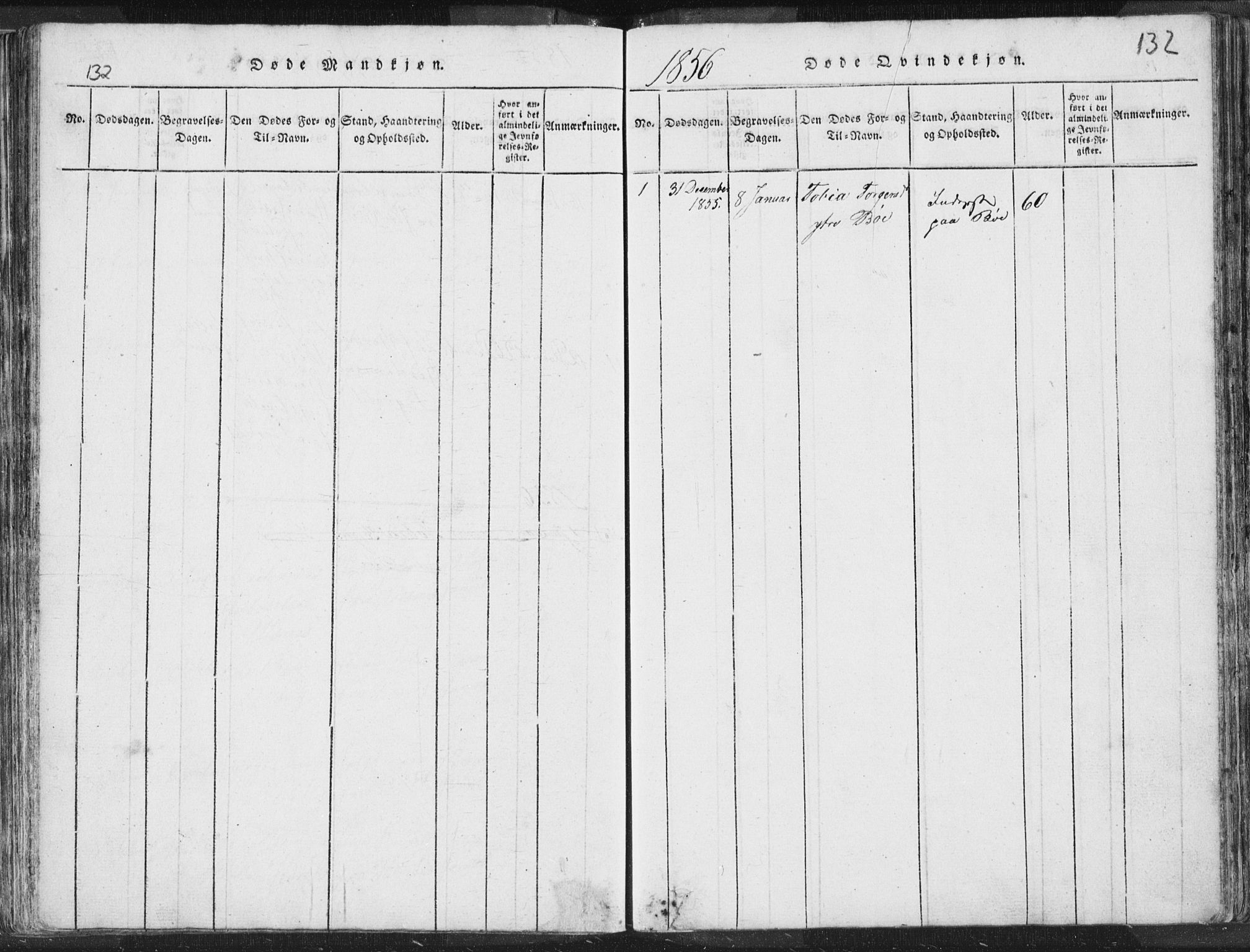 Hetland sokneprestkontor, SAST/A-101826/30/30BA/L0001: Parish register (official) no. A 1, 1816-1856, p. 132