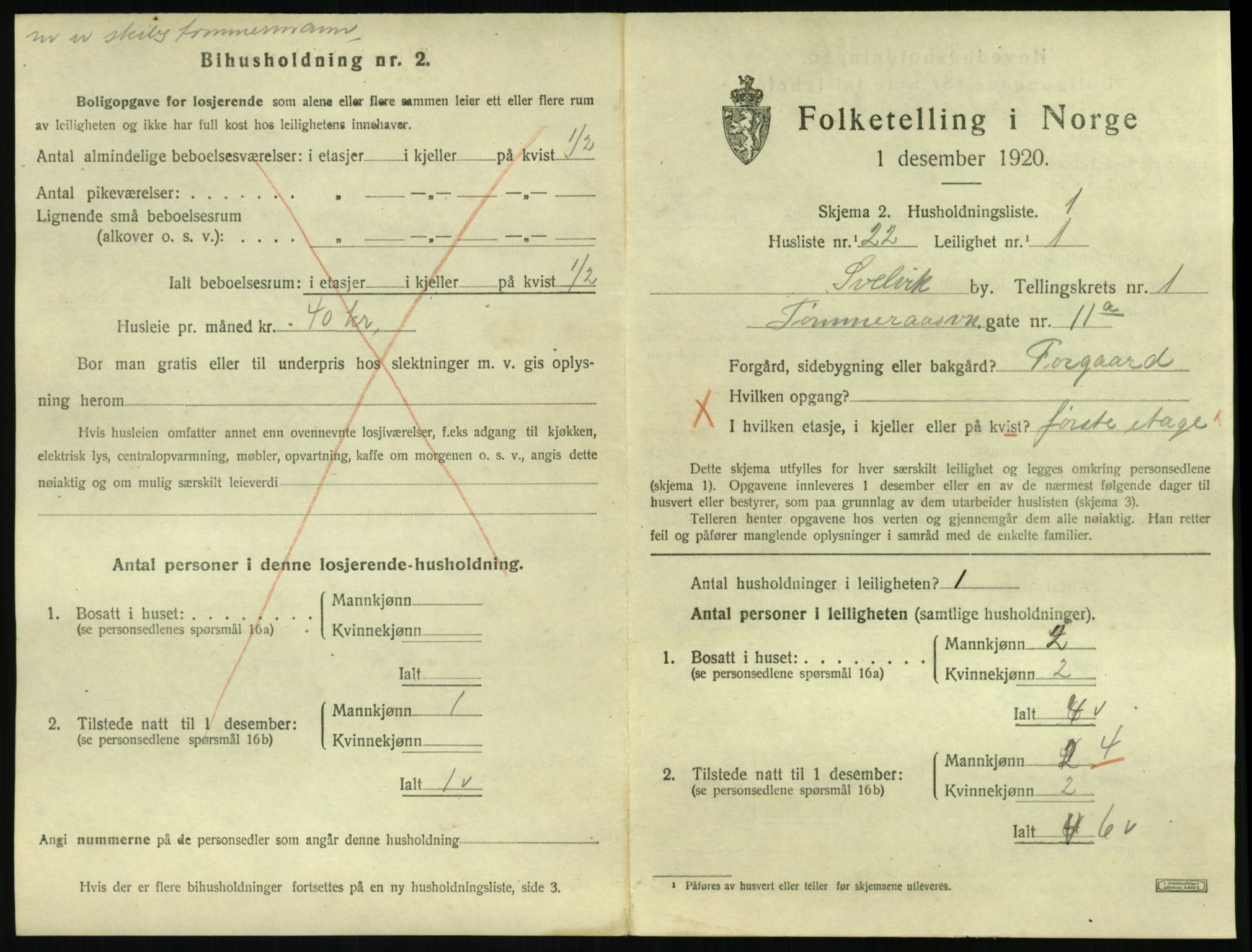 SAKO, 1920 census for Svelvik, 1920, p. 575