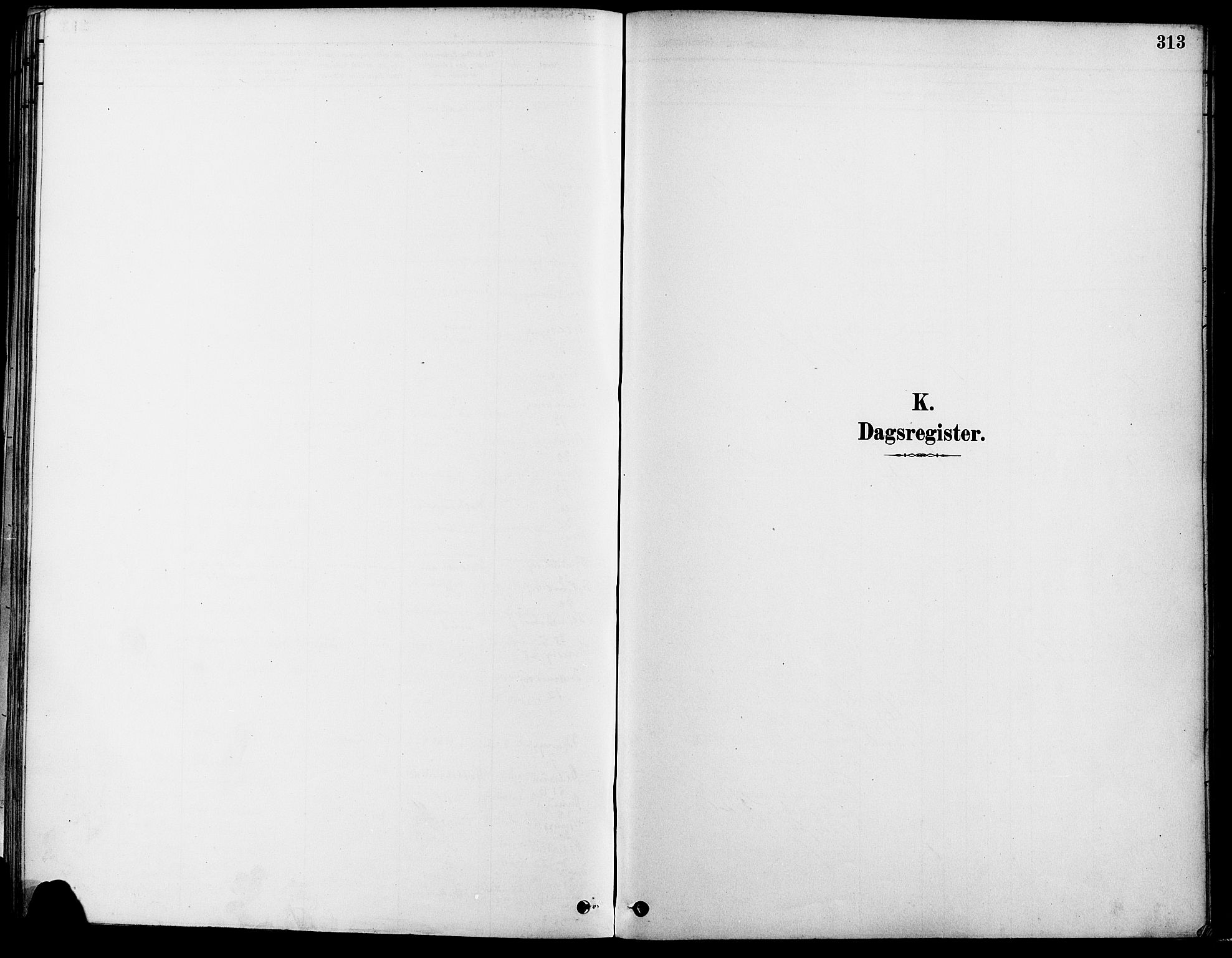 Gamle Aker prestekontor Kirkebøker, AV/SAO-A-10617a/F/L0007: Parish register (official) no. 7, 1882-1890, p. 313