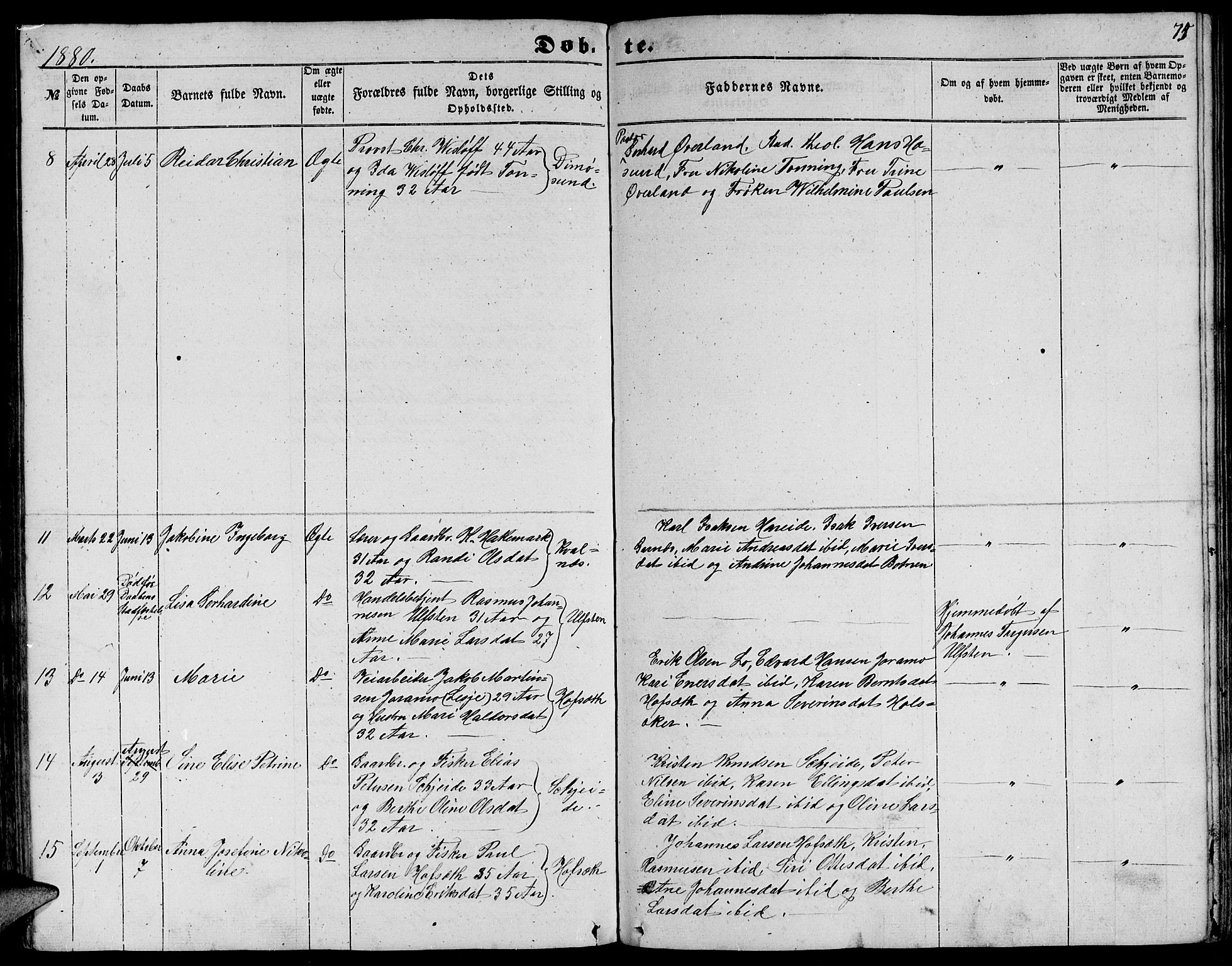 Ministerialprotokoller, klokkerbøker og fødselsregistre - Møre og Romsdal, AV/SAT-A-1454/509/L0111: Parish register (copy) no. 509C01, 1854-1882, p. 75