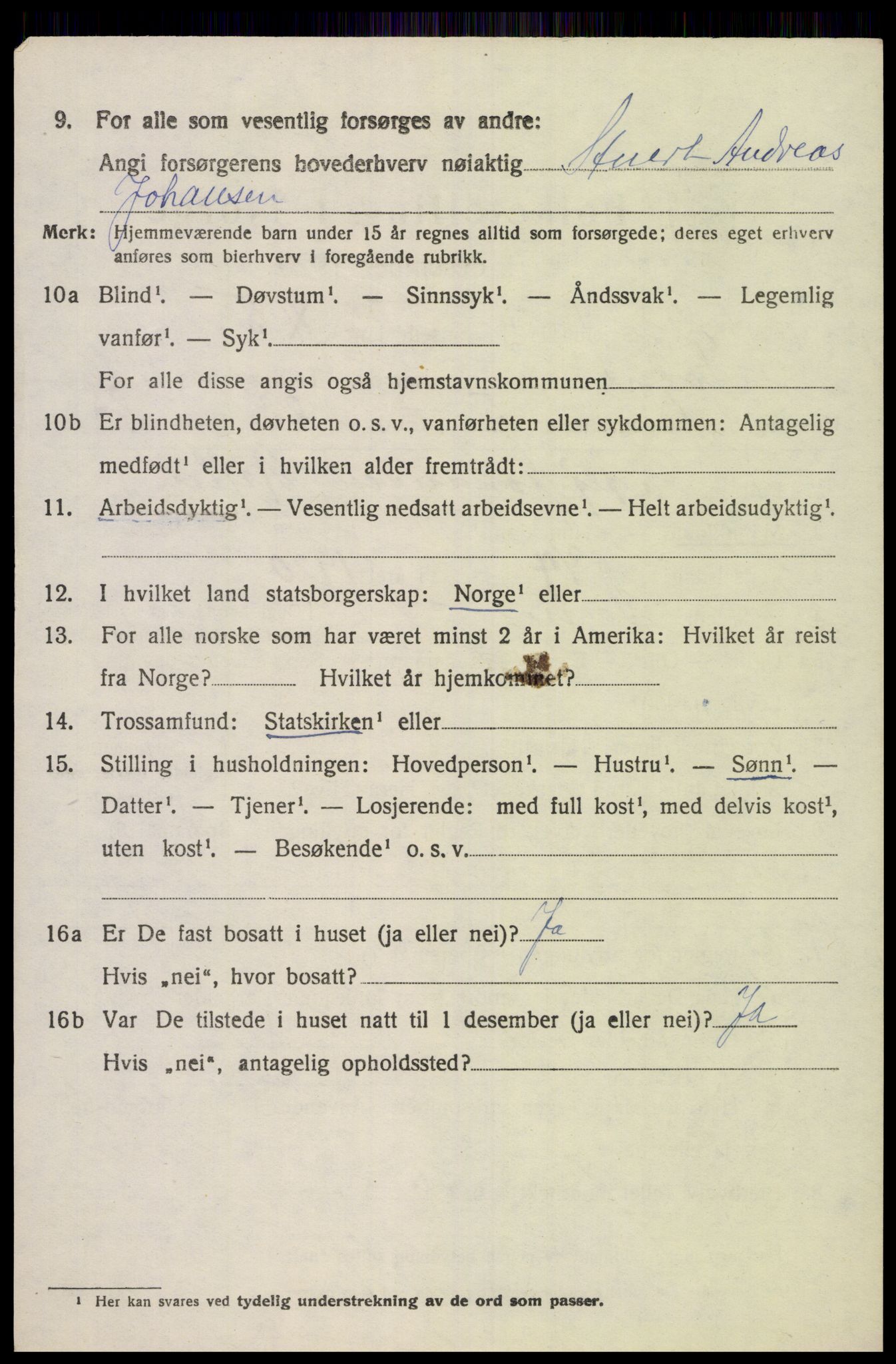 SAK, 1920 census for Søgne, 1920, p. 2794