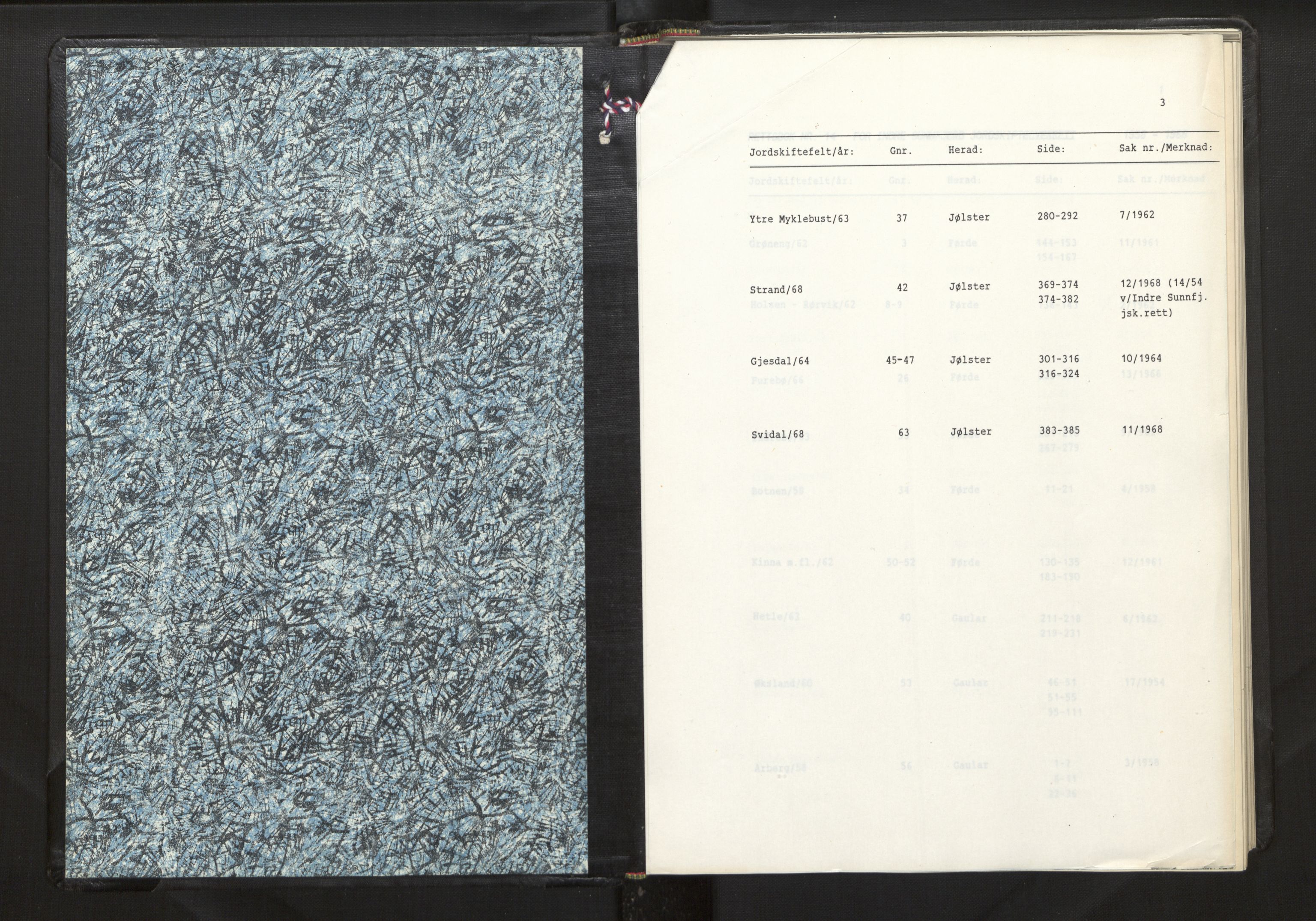Overdommaren i Sogn og Fjordane jordskiftedøme, AV/SAB-A-5701/A/L0014: Overrettsprotokoll, 1958-1968