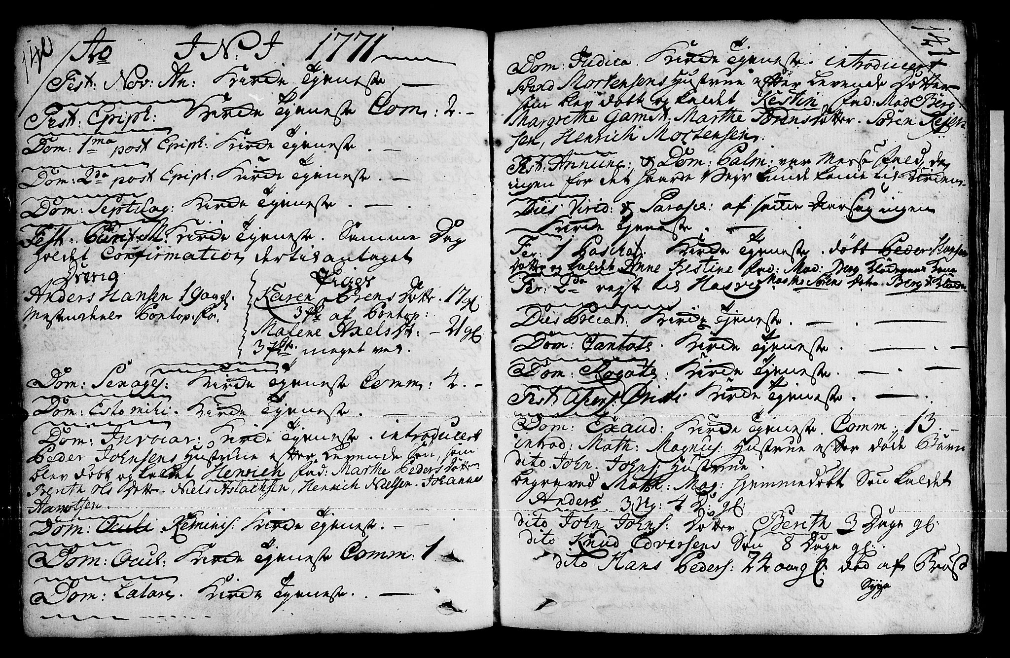 Loppa sokneprestkontor, AV/SATØ-S-1339/H/Ha/L0001kirke: Parish register (official) no. 1 /1, 1753-1784, p. 140-141