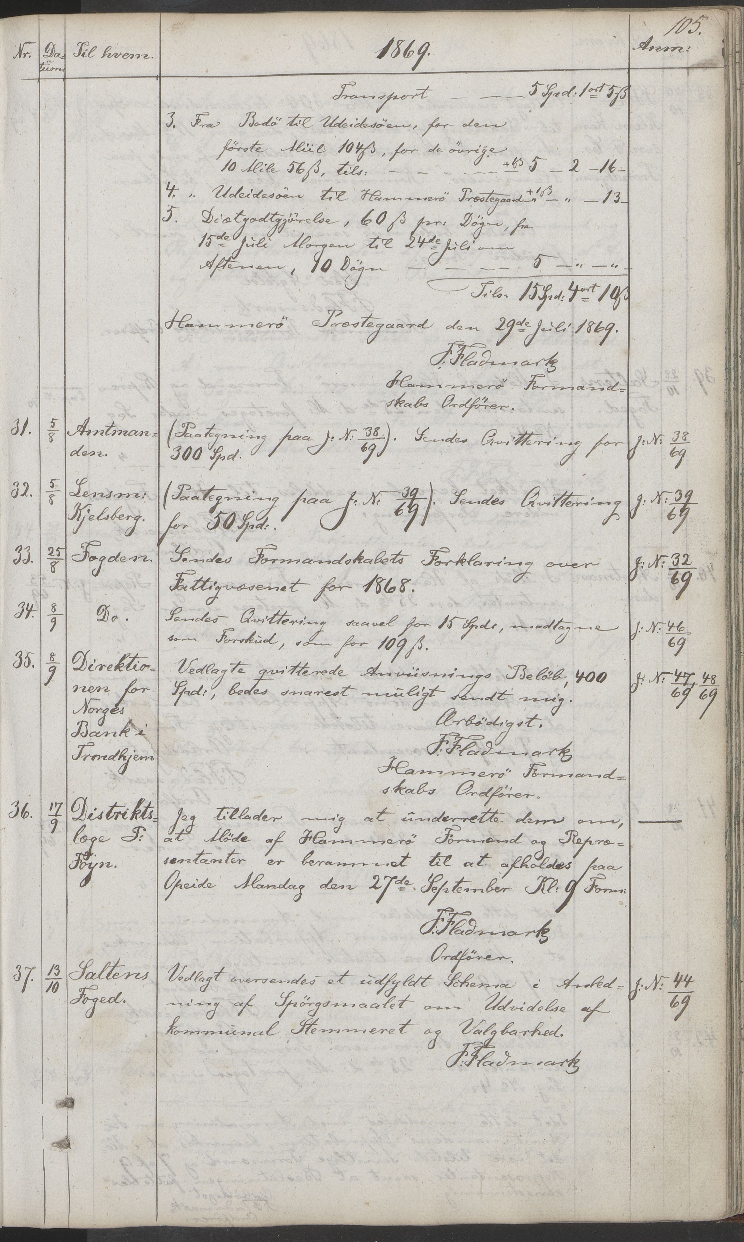 Hamarøy kommune. Formannskapet, AIN/K-18490.150/210/L0001: Protokoll, 1838-1900