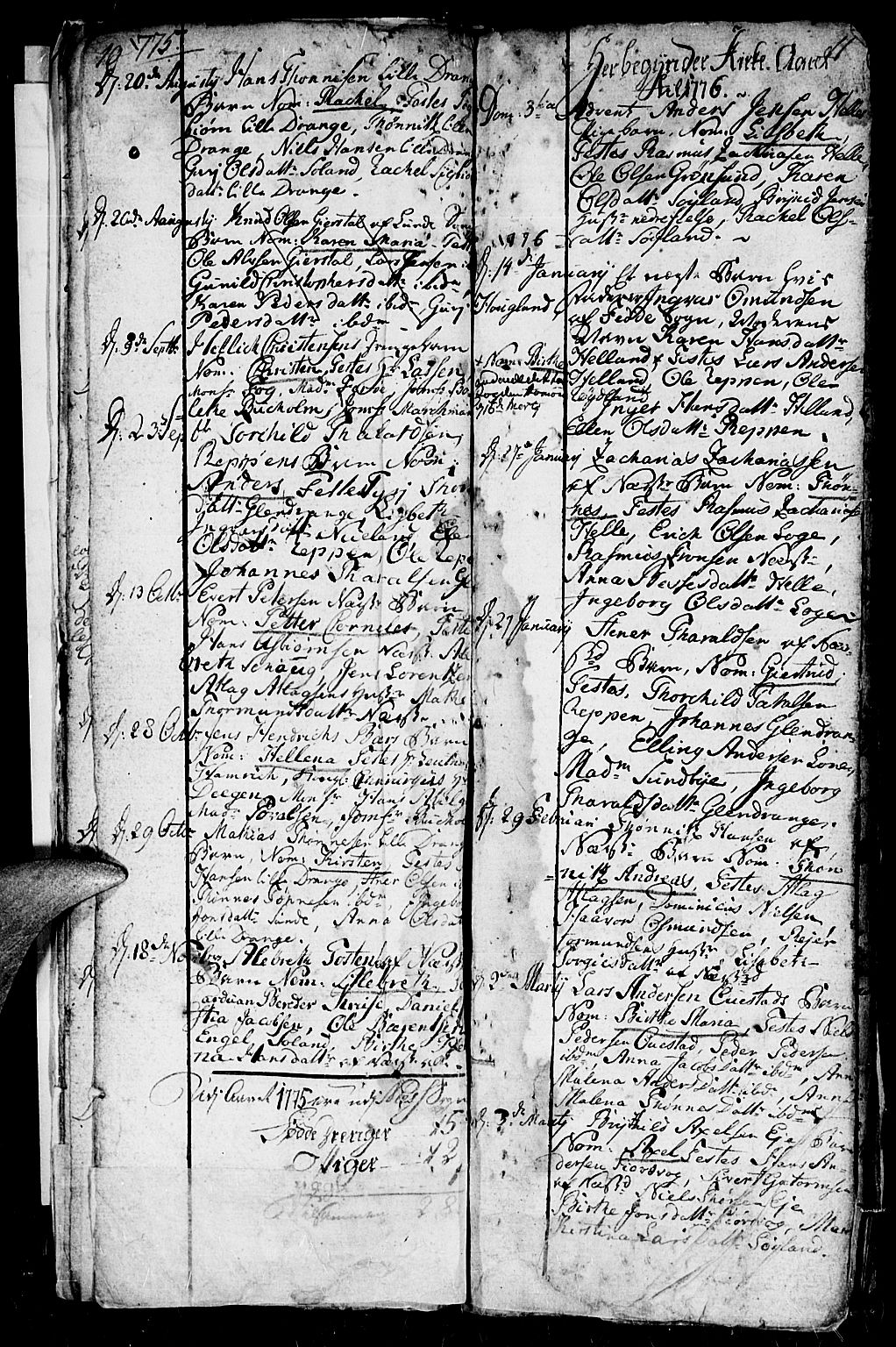 Flekkefjord sokneprestkontor, SAK/1111-0012/F/Fa/Fac/L0001: Parish register (official) no. A 1, 1773-1806, p. 10-11