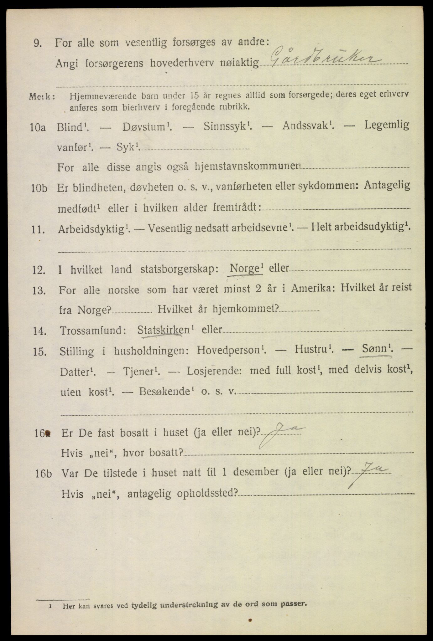 SAH, 1920 census for Brandval, 1920, p. 2989