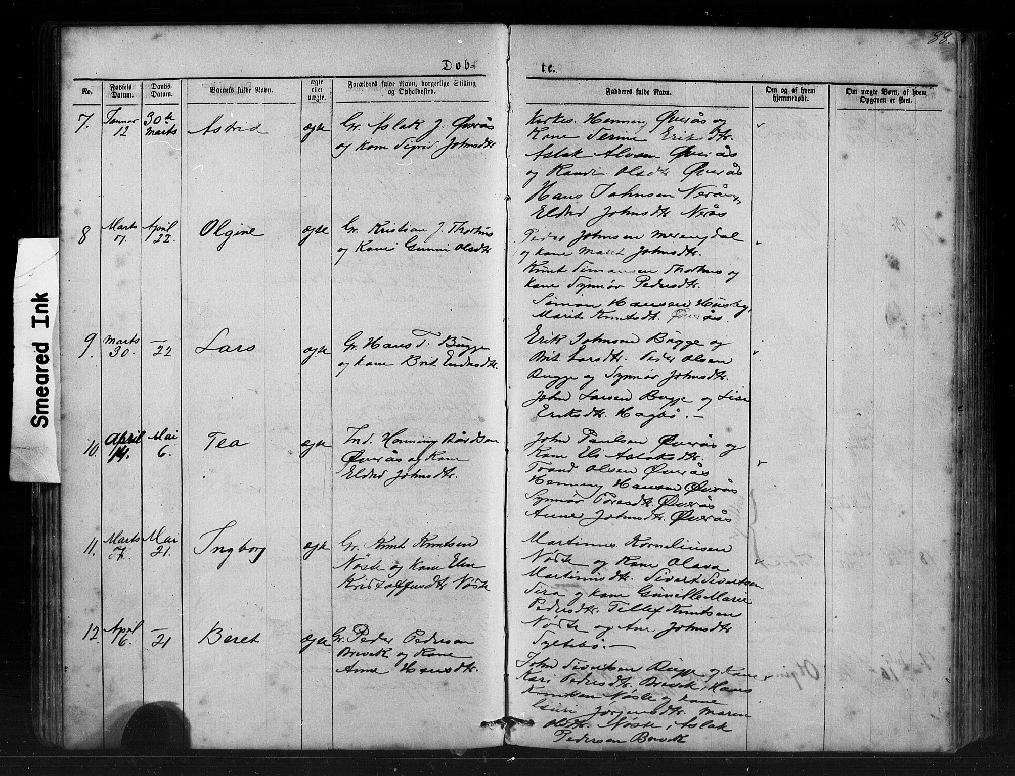 Ministerialprotokoller, klokkerbøker og fødselsregistre - Møre og Romsdal, SAT/A-1454/552/L0638: Parish register (copy) no. 552C01, 1867-1902, p. 88