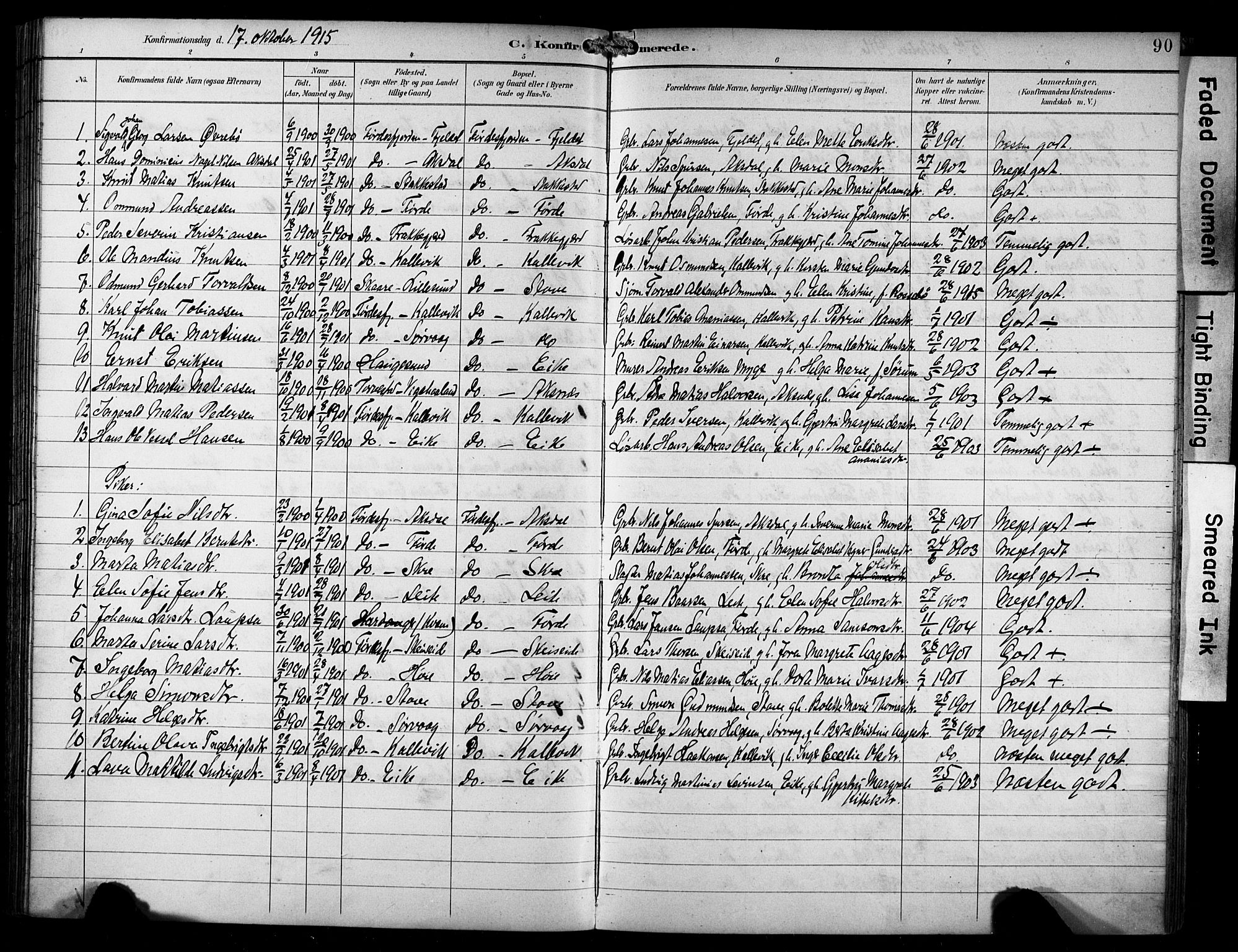 Avaldsnes sokneprestkontor, AV/SAST-A -101851/H/Ha/Haa/L0016: Parish register (official) no. A 16, 1893-1918, p. 90