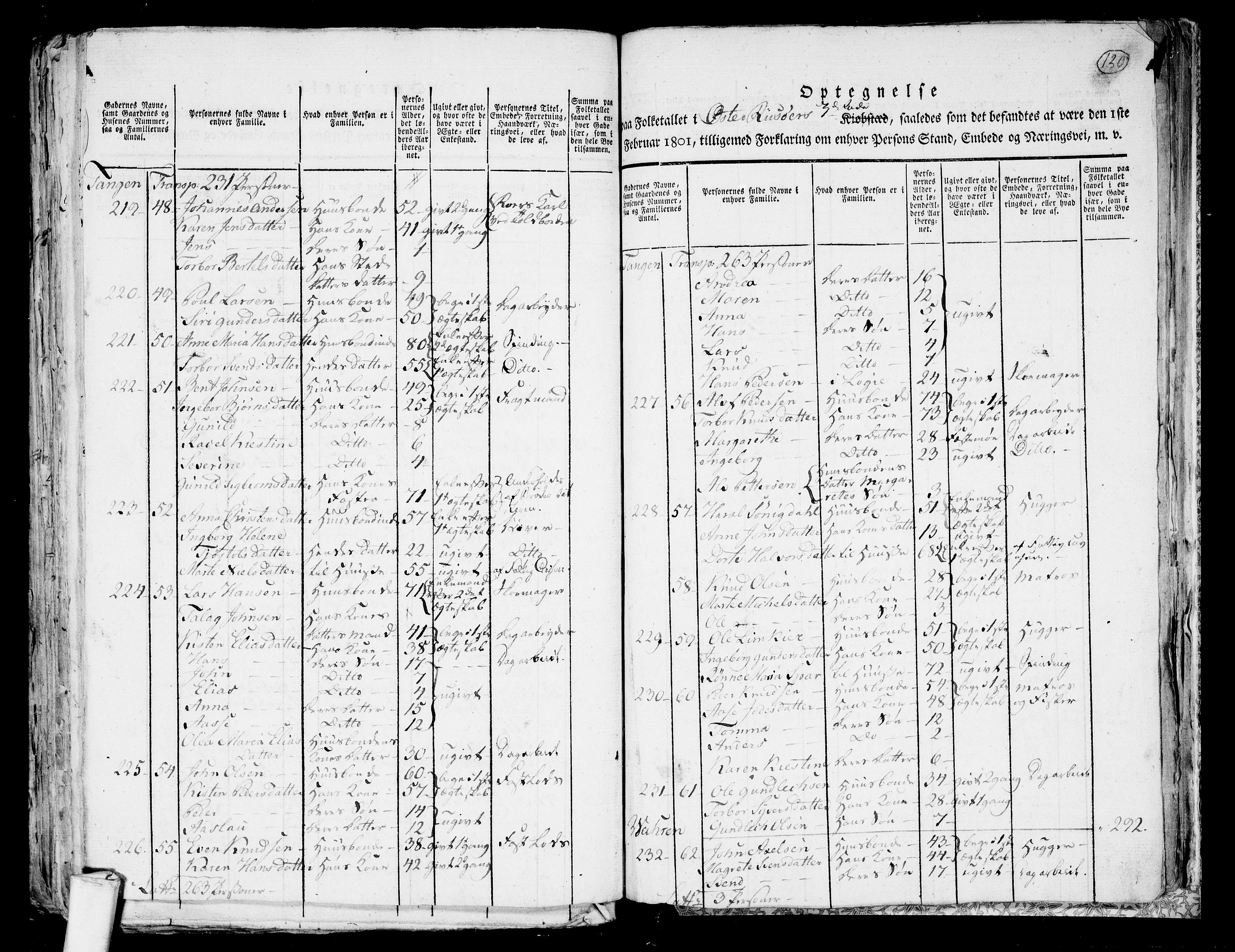 RA, 1801 census for 0901P Risør, 1801, p. 129b-130a