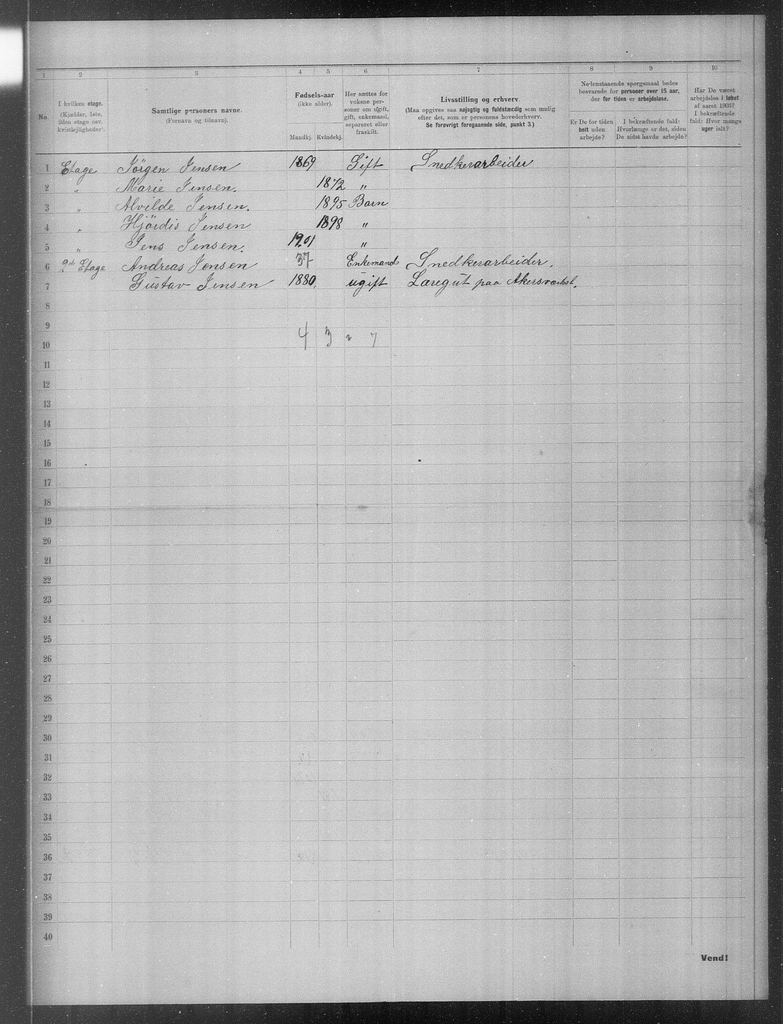 OBA, Municipal Census 1903 for Kristiania, 1903, p. 19071