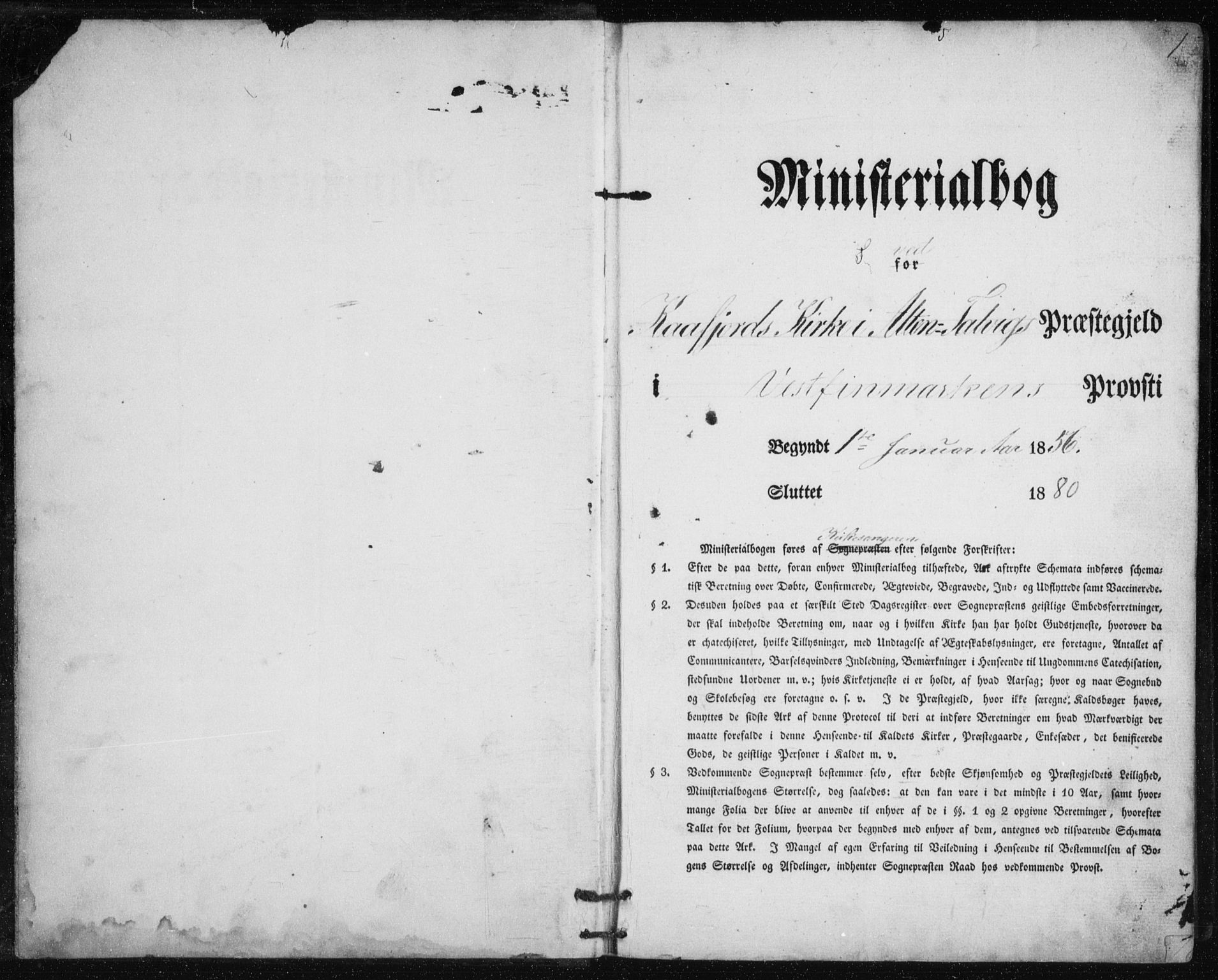 Alta sokneprestkontor, SATØ/S-1338/H/Hb/L0002.klokk: Parish register (copy) no. 2, 1856-1880