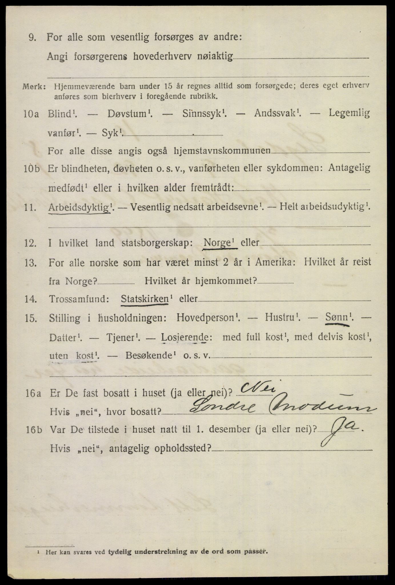 SAKO, 1920 census for Sigdal, 1920, p. 6105