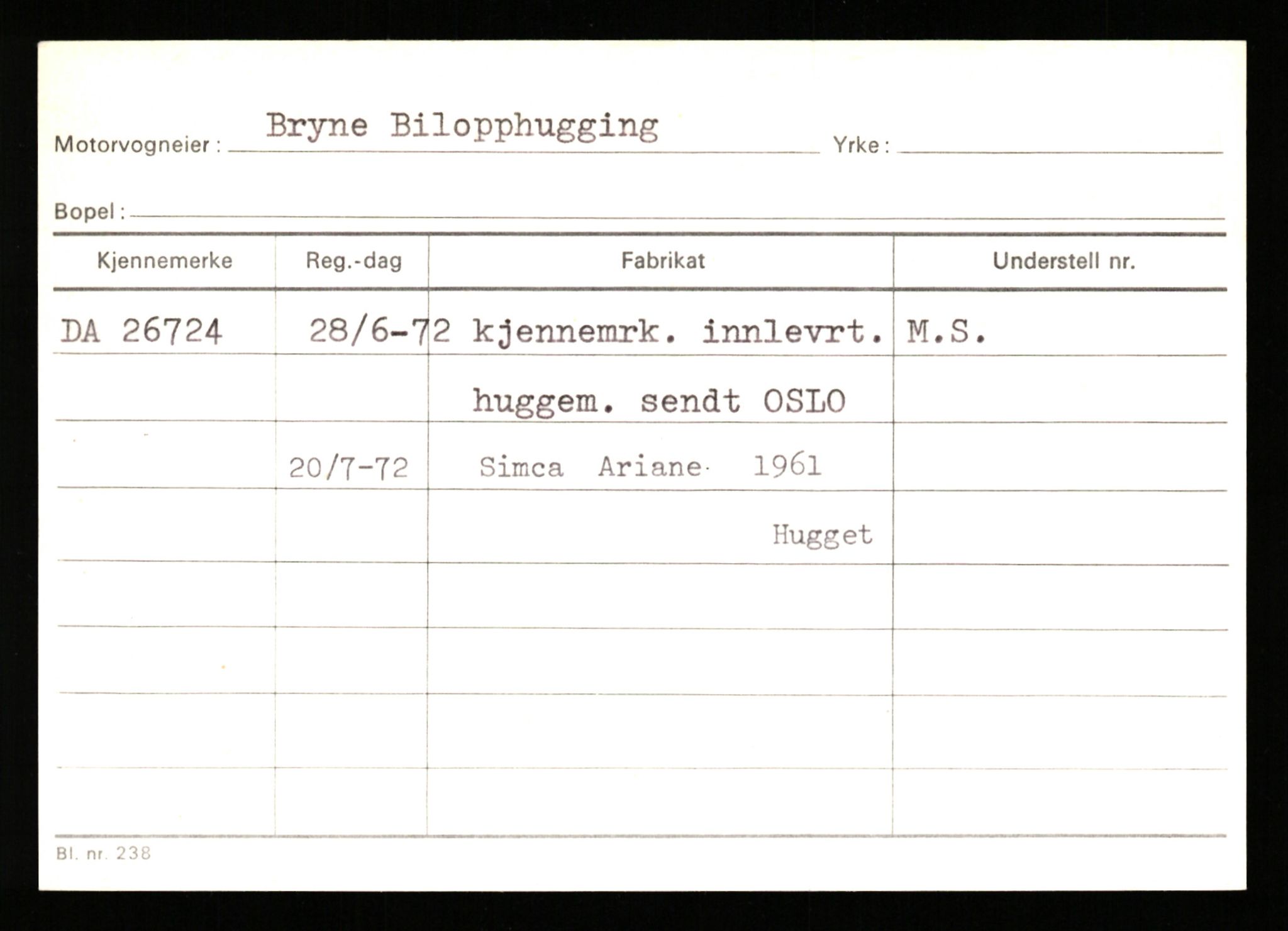 Stavanger trafikkstasjon, AV/SAST-A-101942/0/G/L0005: Registreringsnummer: 23000 - 34245, 1930-1971, p. 1265