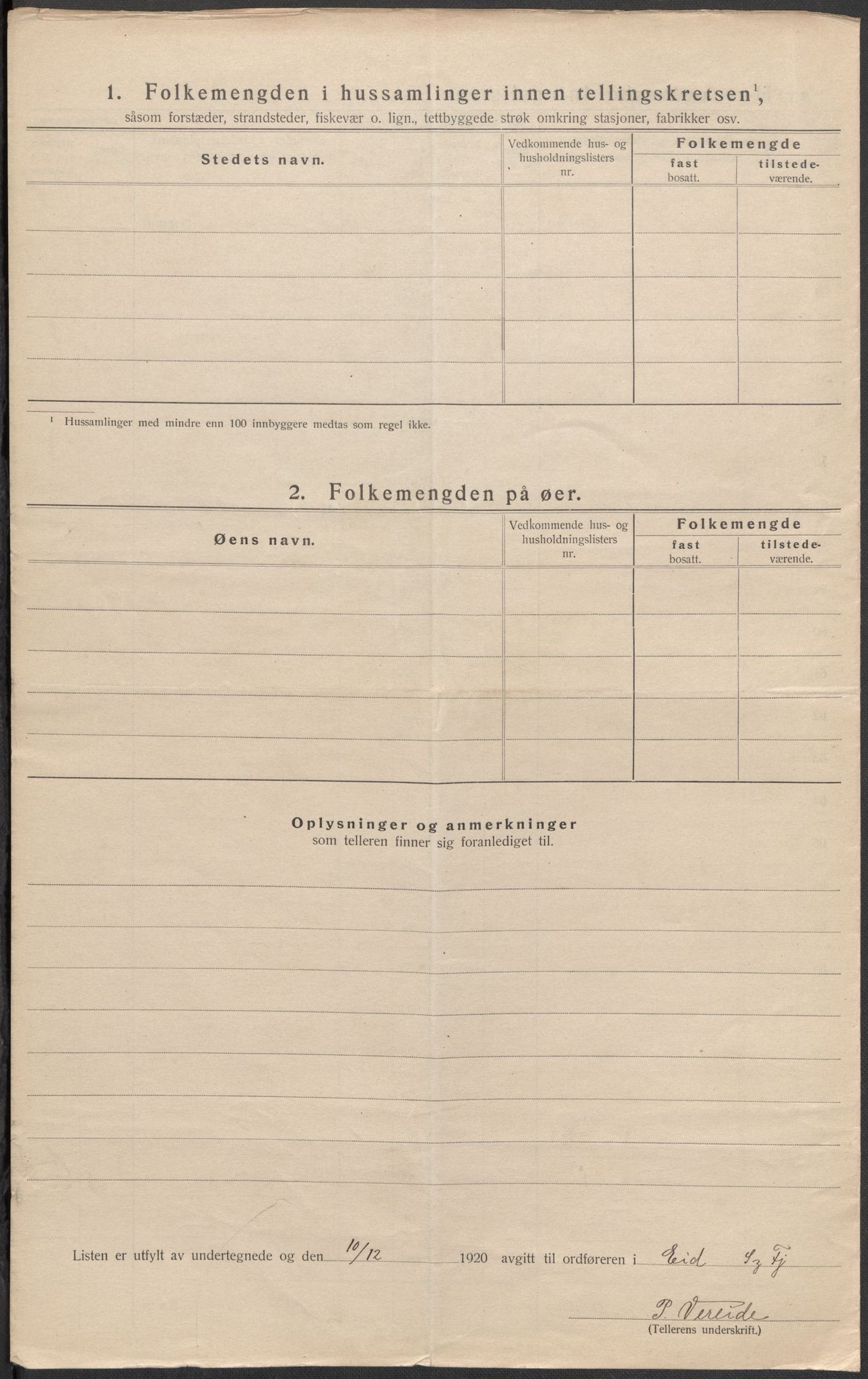 SAB, 1920 census for Eid, 1920, p. 44