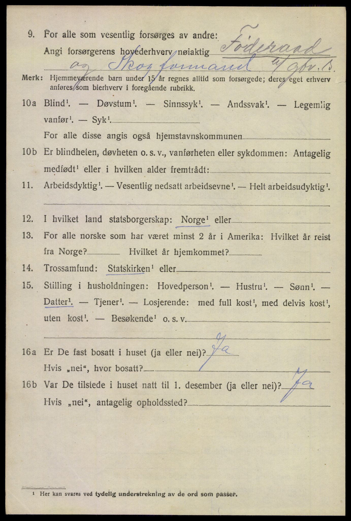 SAKO, 1920 census for Sande, 1920, p. 5605