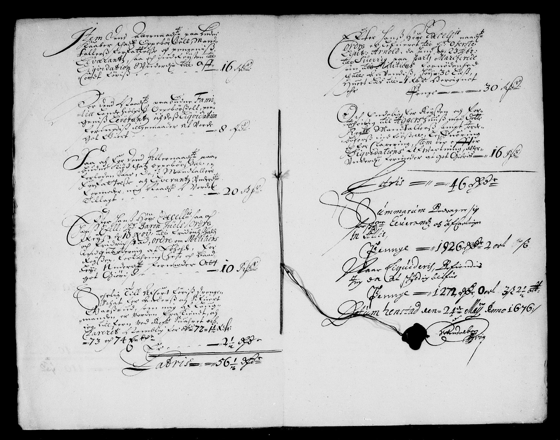 Rentekammeret inntil 1814, Reviderte regnskaper, Stiftamtstueregnskaper, Landkommissariatet på Akershus og Akershus stiftamt, AV/RA-EA-5869/R/Rb/L0108: Akershus stiftamt, 1675