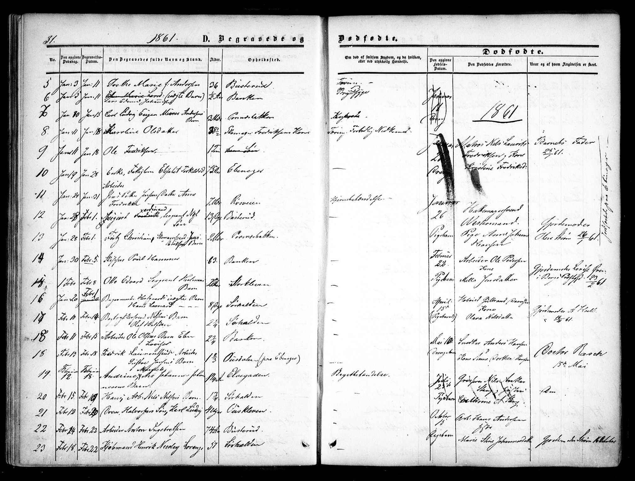 Halden prestekontor Kirkebøker, AV/SAO-A-10909/F/Fa/L0008: Parish register (official) no. I 8, 1857-1865, p. 31