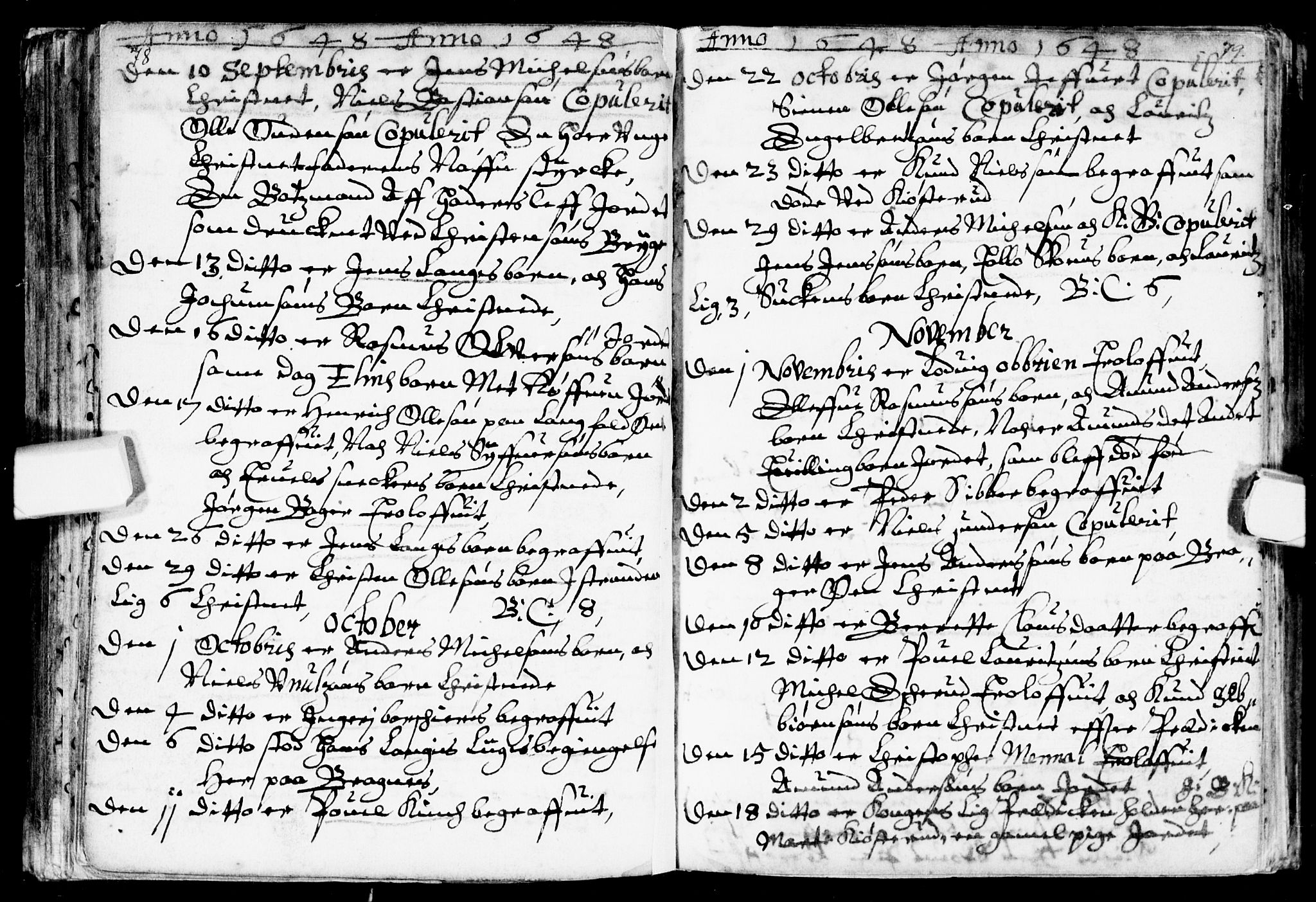 Bragernes kirkebøker, AV/SAKO-A-6/F/Fa/L0001: Parish register (official) no. I 1, 1634-1662, p. 78-79