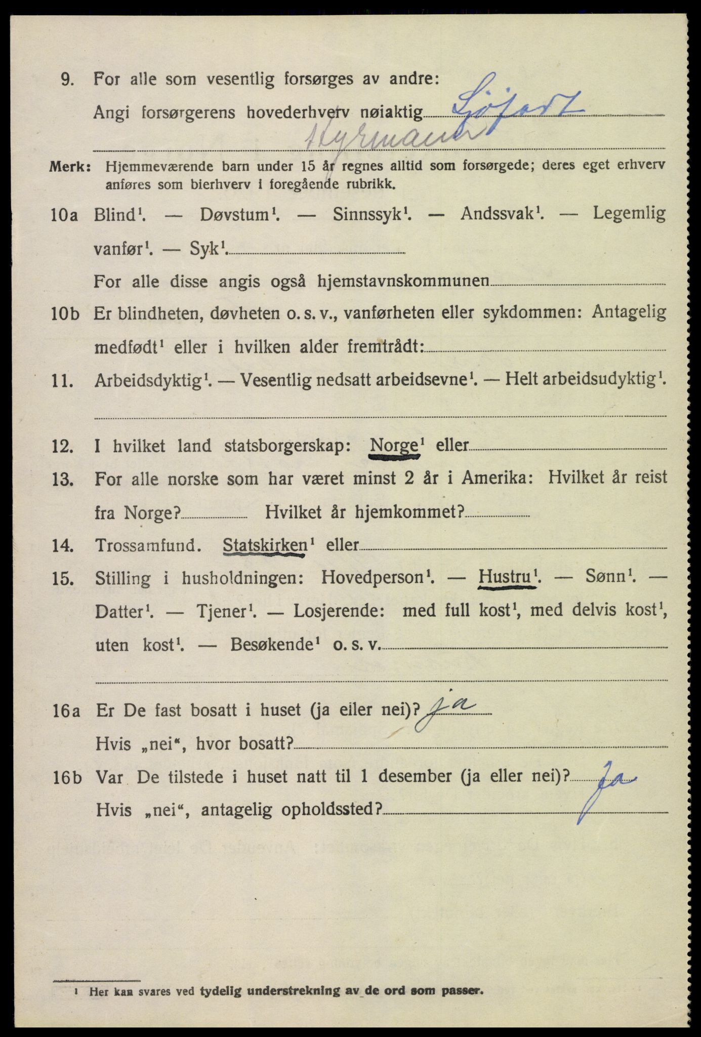 SAK, 1920 census for Flosta, 1920, p. 2311