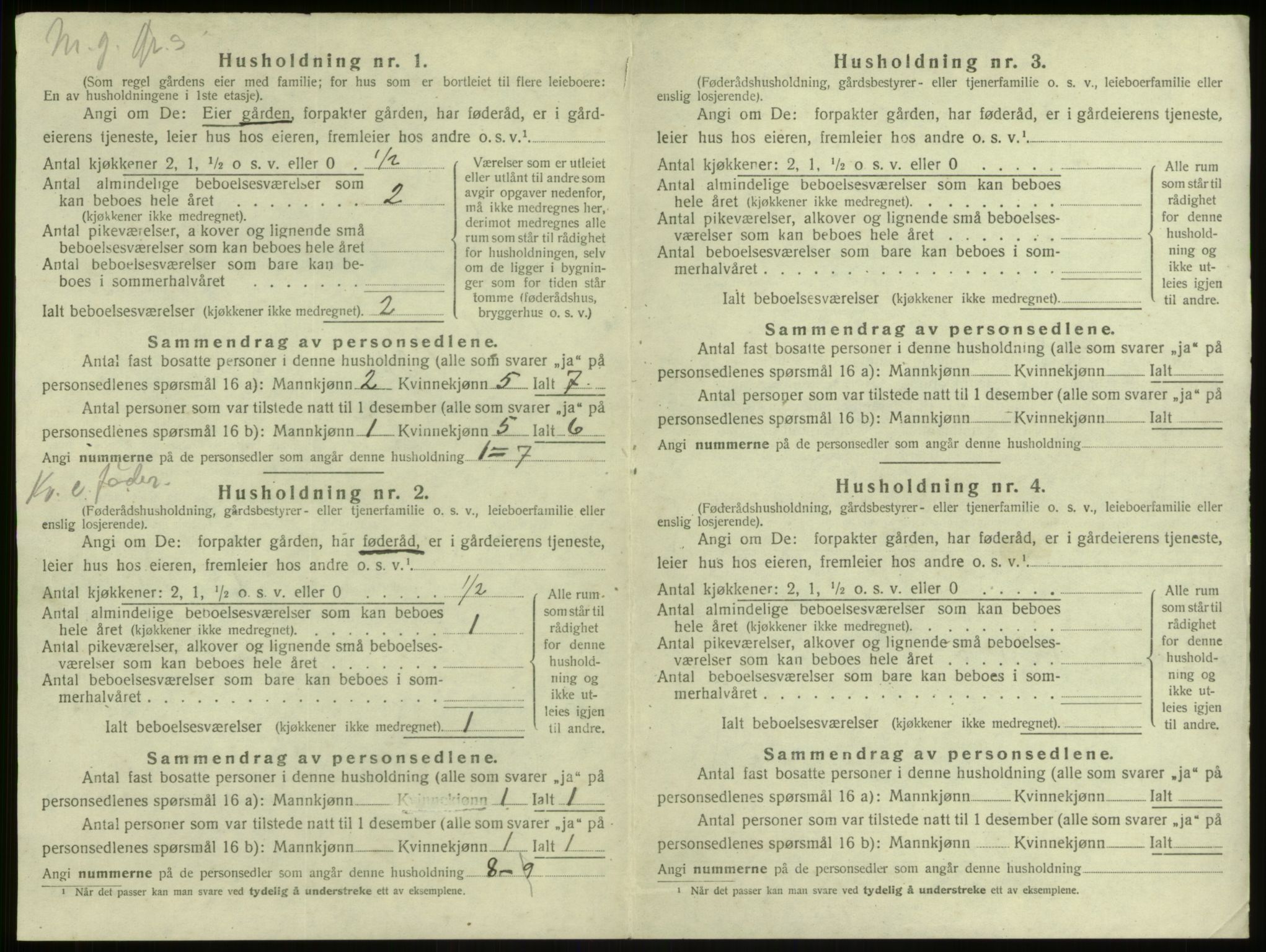 SAB, 1920 census for Manger, 1920, p. 624