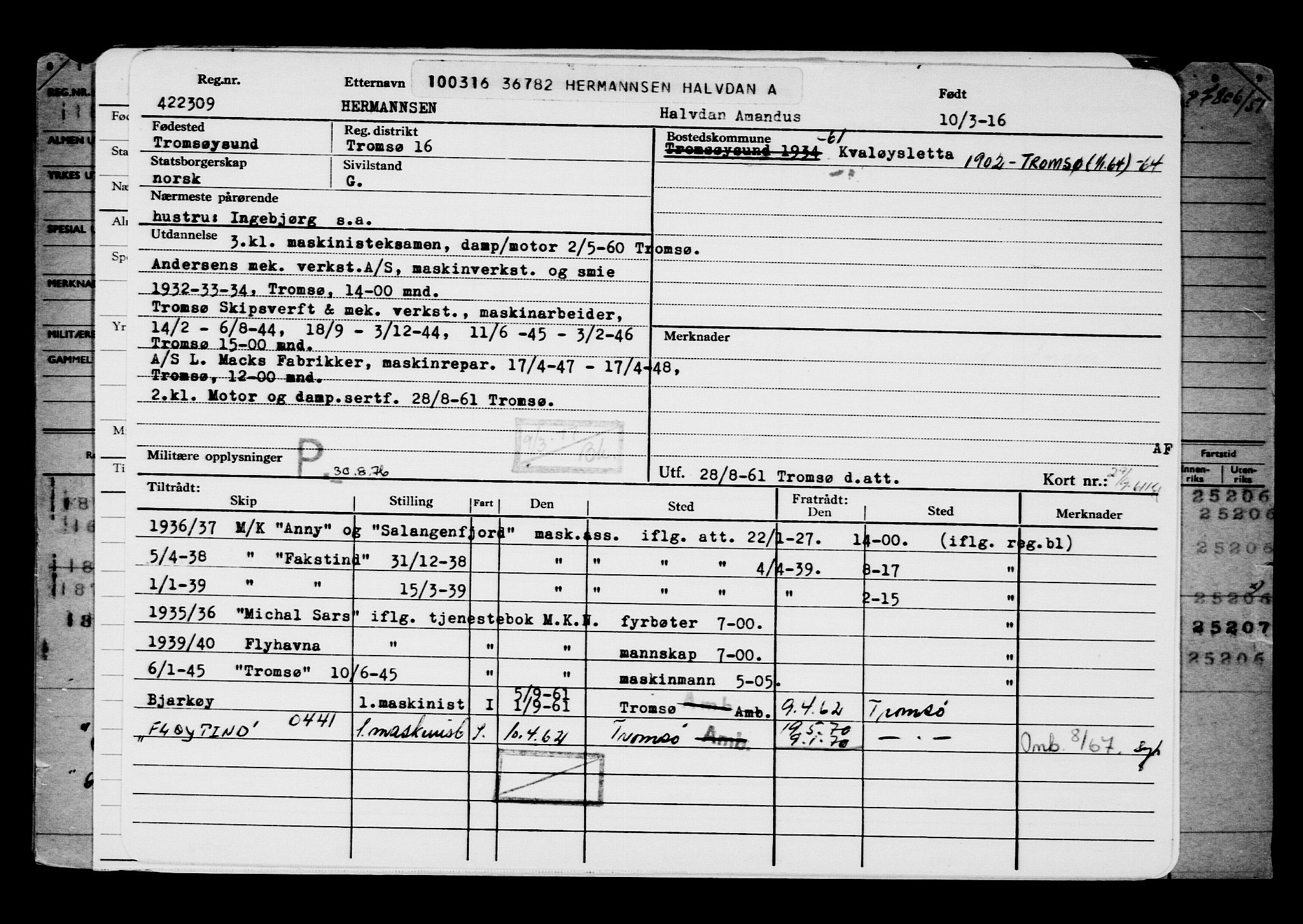 Direktoratet for sjømenn, AV/RA-S-3545/G/Gb/L0137: Hovedkort, 1916, p. 370